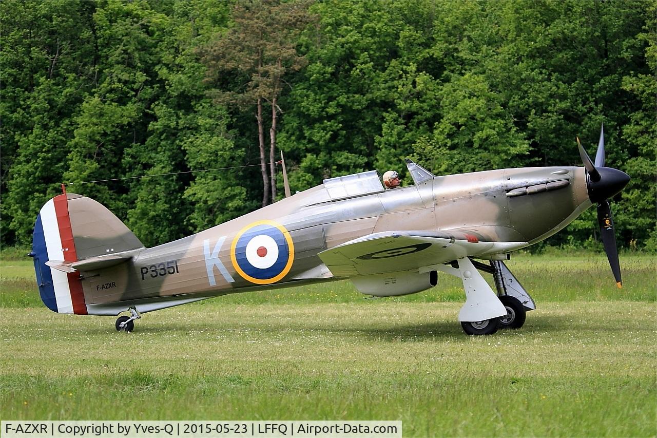 F-AZXR, Hawker Hurricane IIA C/N Not found ZK-TPK, Hawker Hurricane Mk.IIa, Taxiing, La Ferté-Alais airfield (LFFQ) Airshow 2016