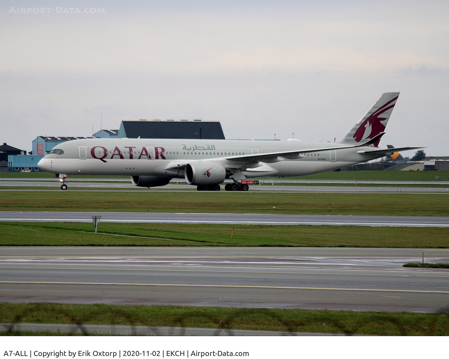 A7-ALL, 2016 Airbus A350-941 C/N 036, A7-ALL landed rw 22L