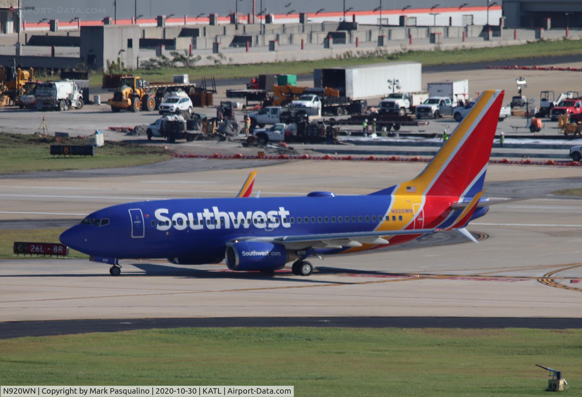 N920WN, 2008 Boeing 737-7H4 C/N 32460, Boeing 737-7H4