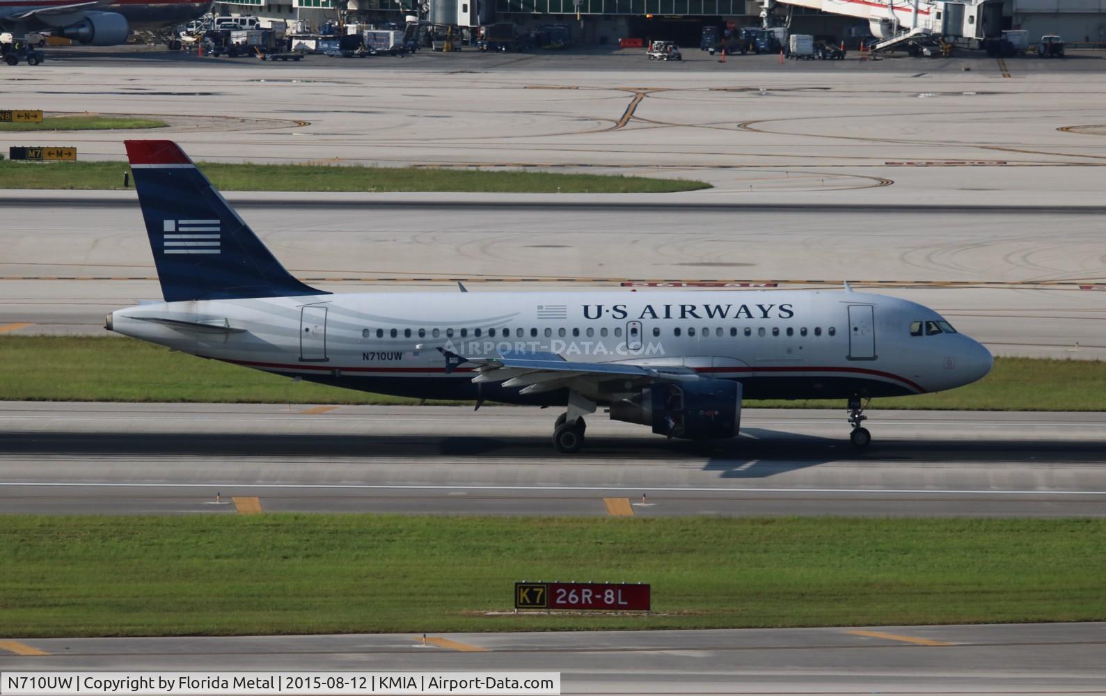 N710UW, 1999 Airbus A319-112 C/N 1019, MIA spotting 2015
