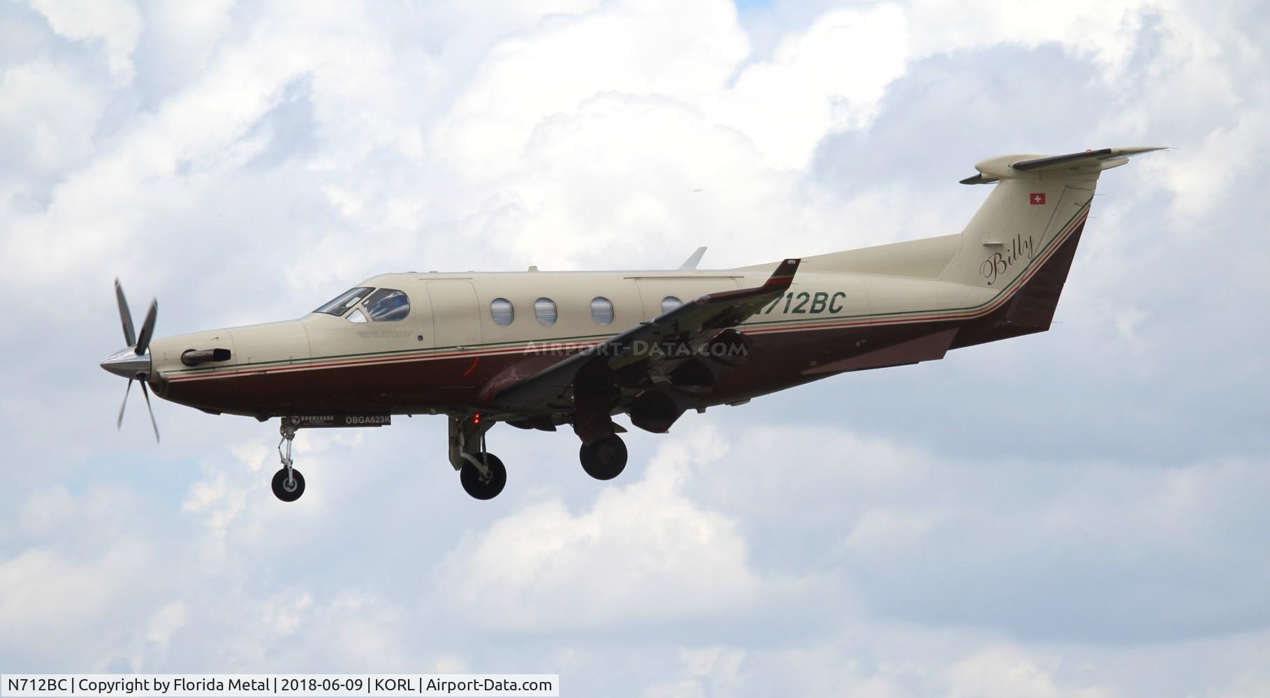 N712BC, 2002 Pilatus PC-12/45 C/N 448, ORL spotting 2018