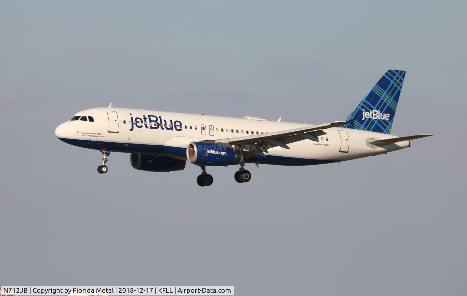 N712JB, 2008 Airbus A320-232 C/N 3517, FLL spotting 2018