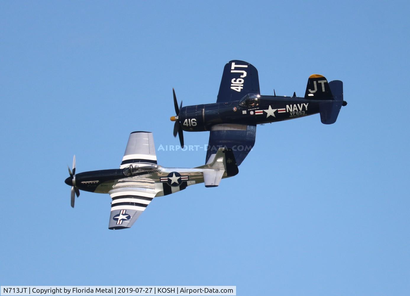 N713JT, 1945 Vought F4U-4B Corsair C/N 97143, EAA OSH 2019