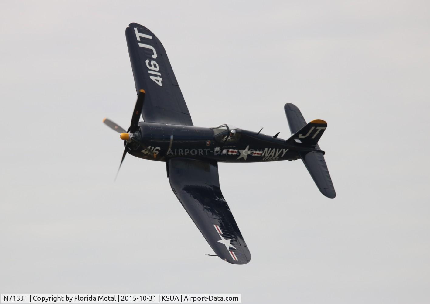 N713JT, 1945 Vought F4U-4B Corsair C/N 97143, Stuart 2015