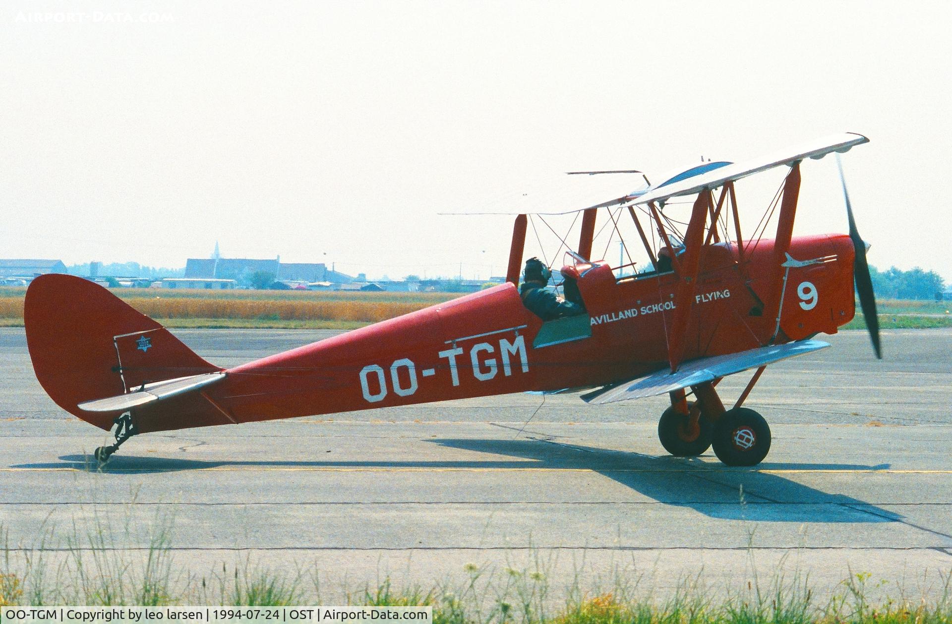 OO-TGM, 1935 De Havilland DH-82A Tiger Moth II C/N 3318, Ostende Air Show 24.7.1994