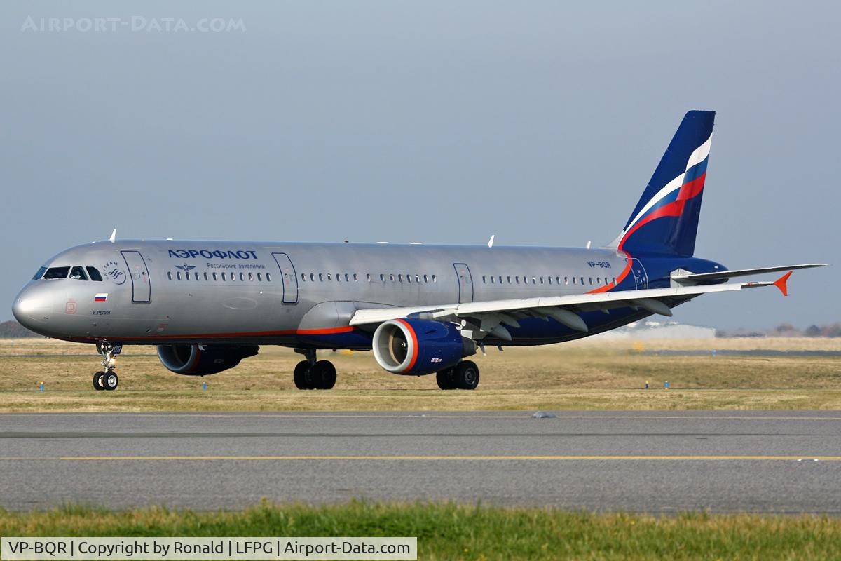 VP-BQR, 2006 Airbus A321-211 C/N 2903, at cdg