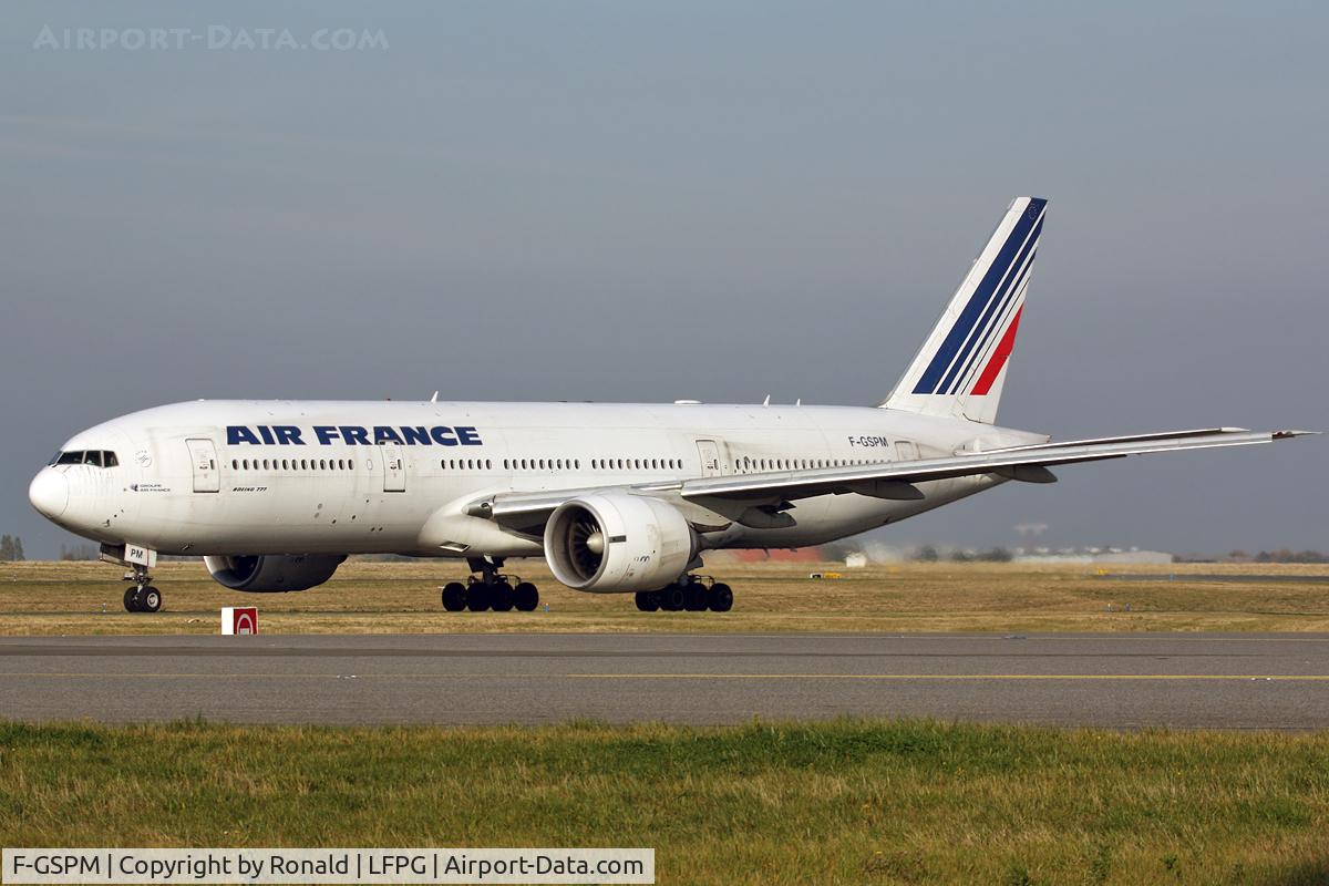 F-GSPM, 2000 Boeing 777-228/ER C/N 30456, at cdg