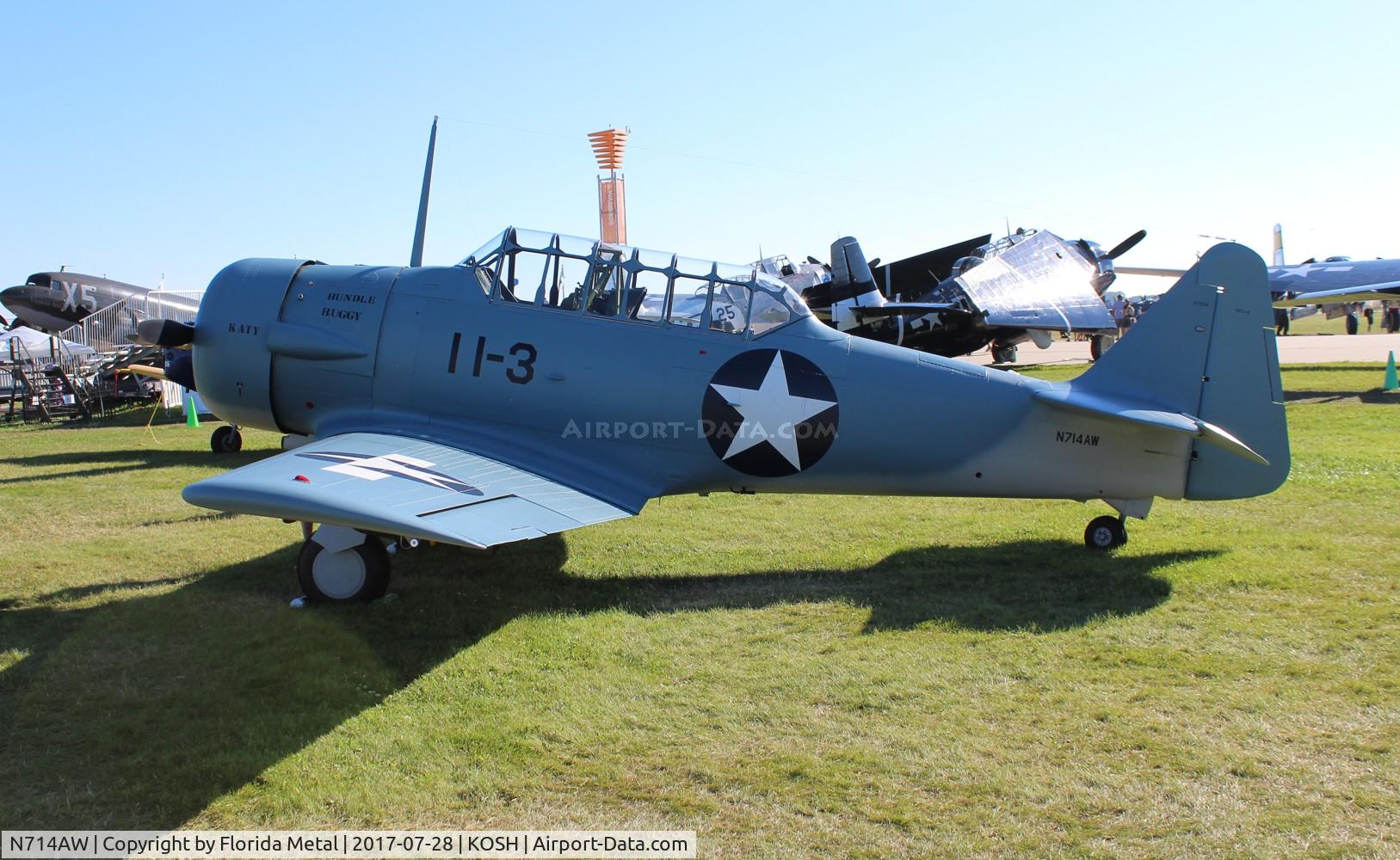 N714AW, 1943 North American SNJ-4 Texan C/N 88-12270, EAA OSH 2017