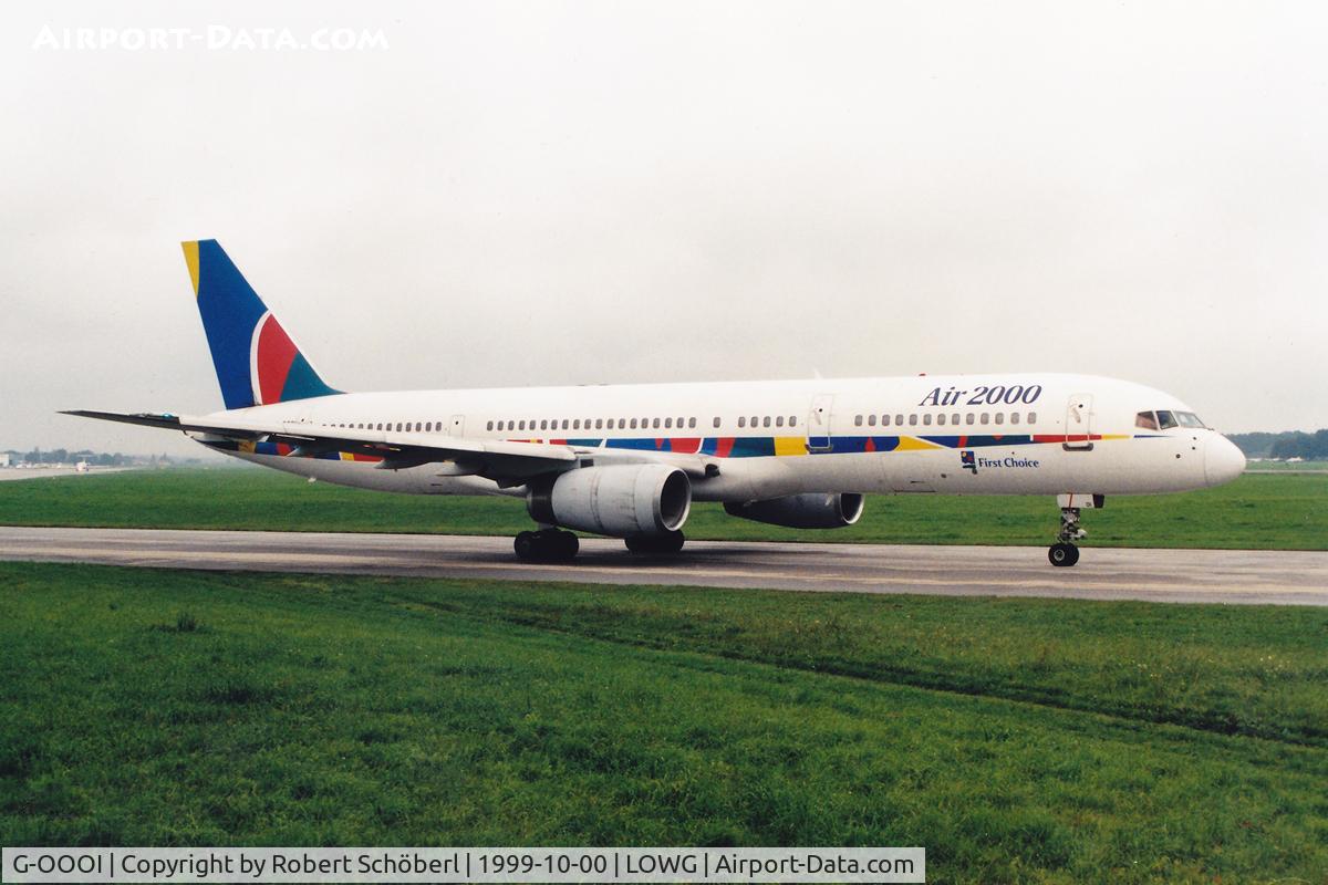 G-OOOI, 1988 Boeing 757-23A C/N 24289, G-OOOI @ LOWG 1999