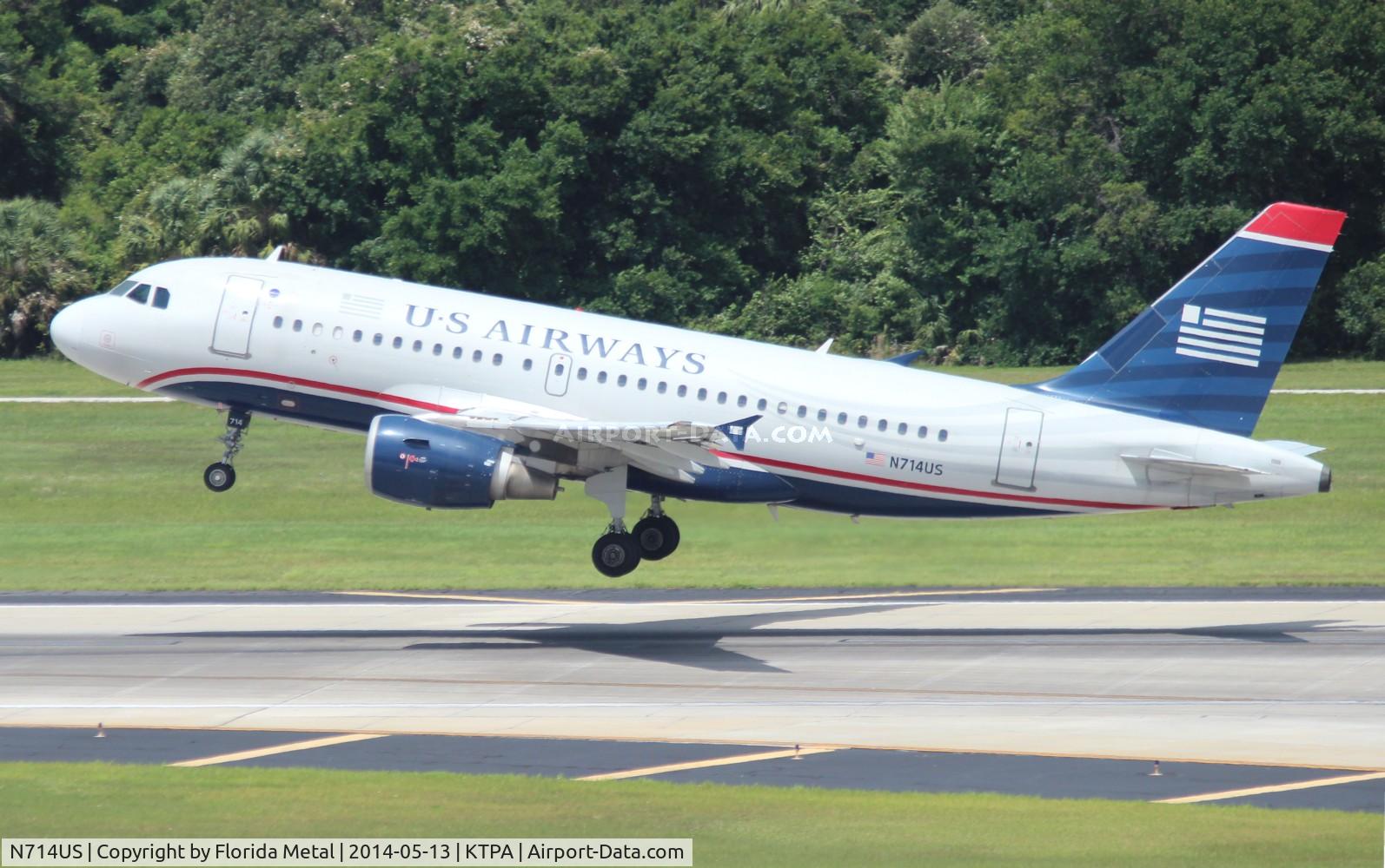 N714US, 1999 Airbus A319-112 C/N 1046, TPA spotting 2014