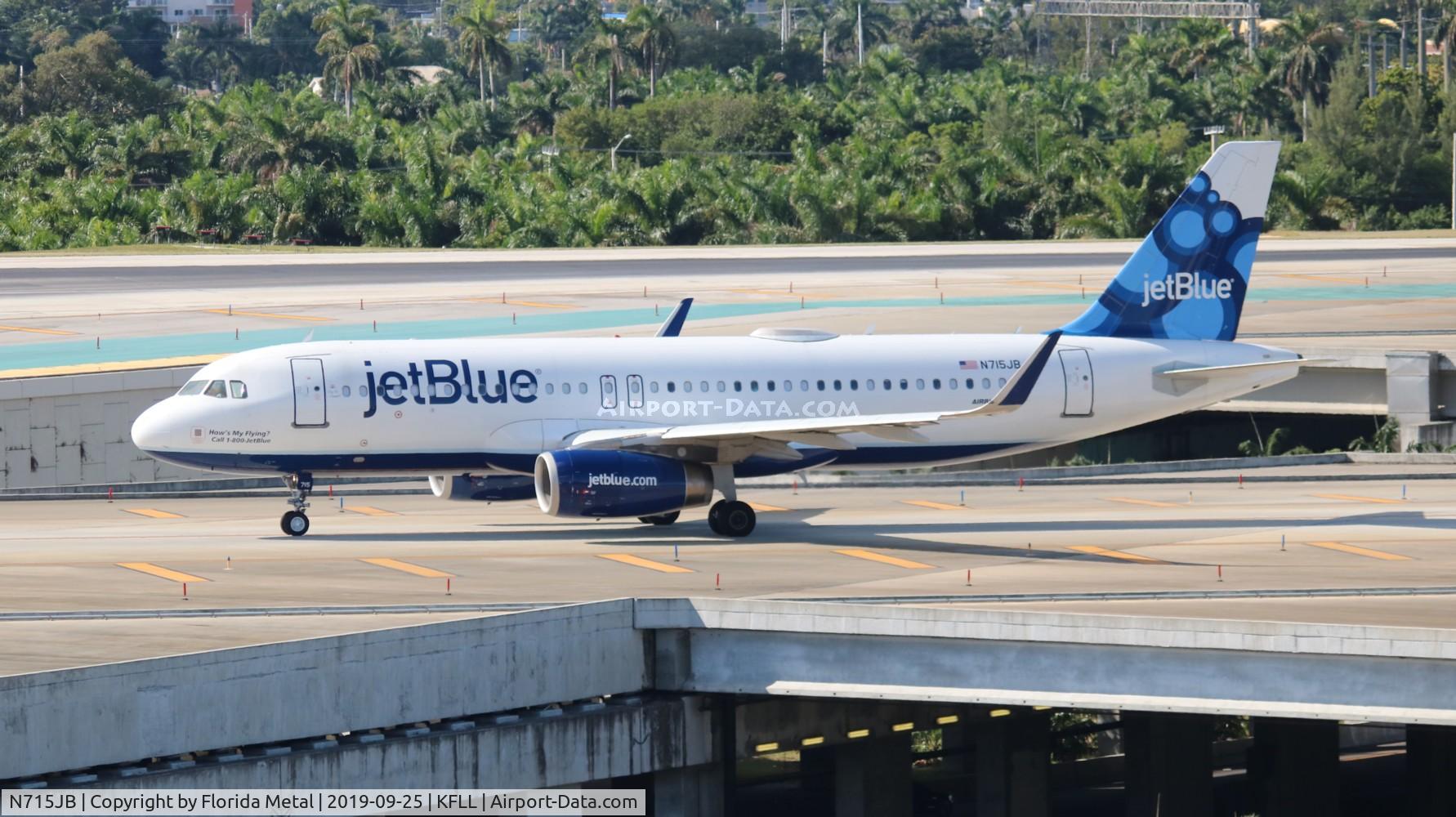 N715JB, 2008 Airbus A320-232 C/N 3554, FLL spotting 2019