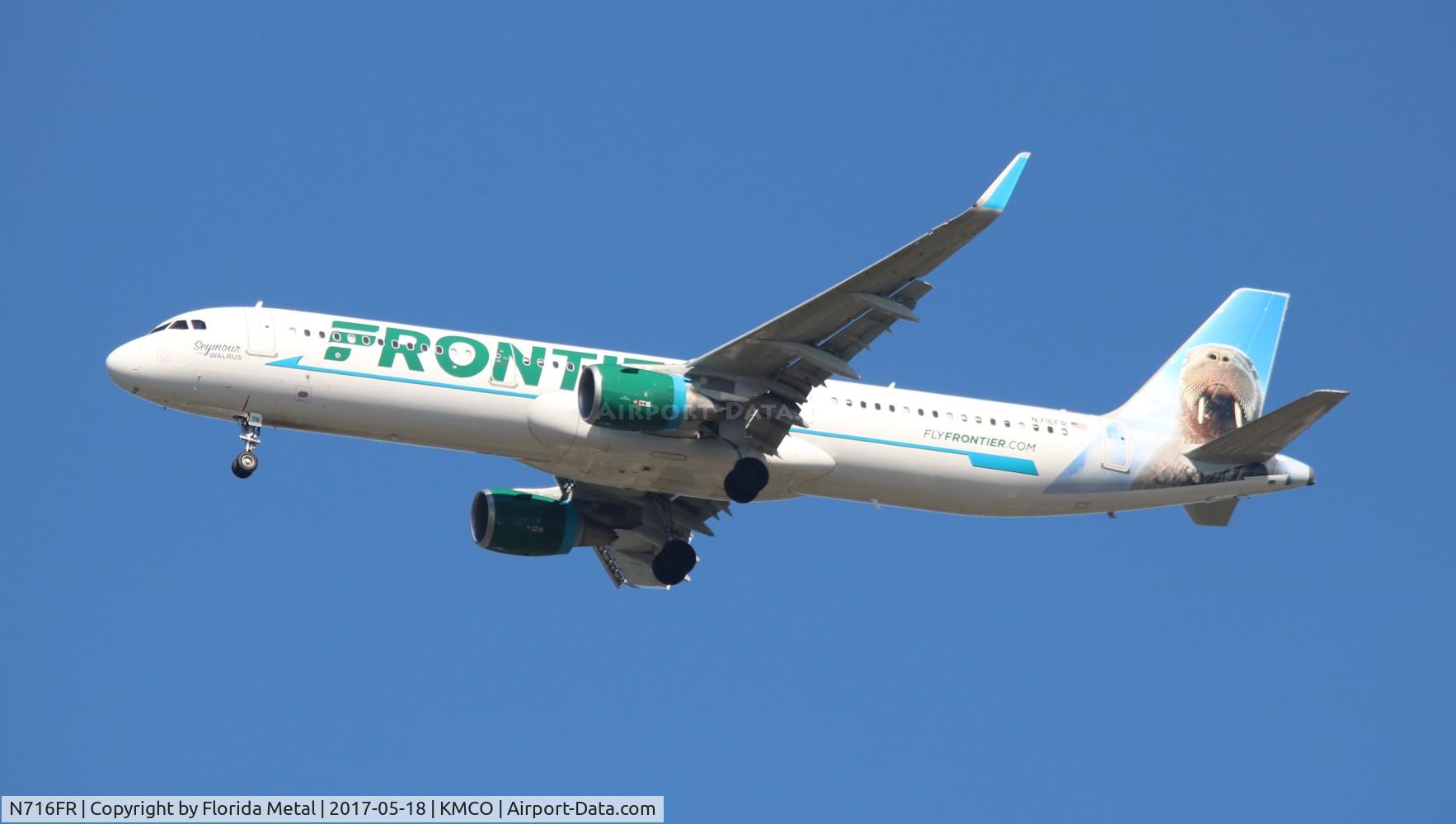N716FR, 2017 Airbus A321-211 C/N 7524, MCO spotting 2017