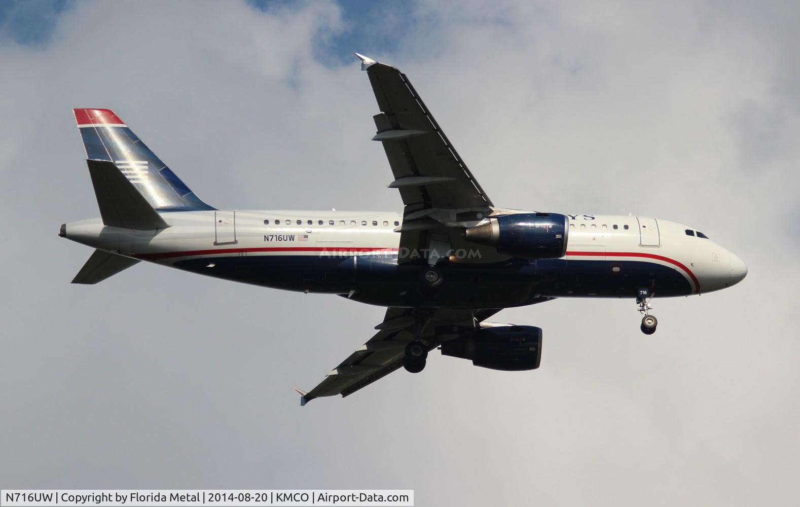 N716UW, 1999 Airbus A319-112 C/N 1055, MCO spotting 2014