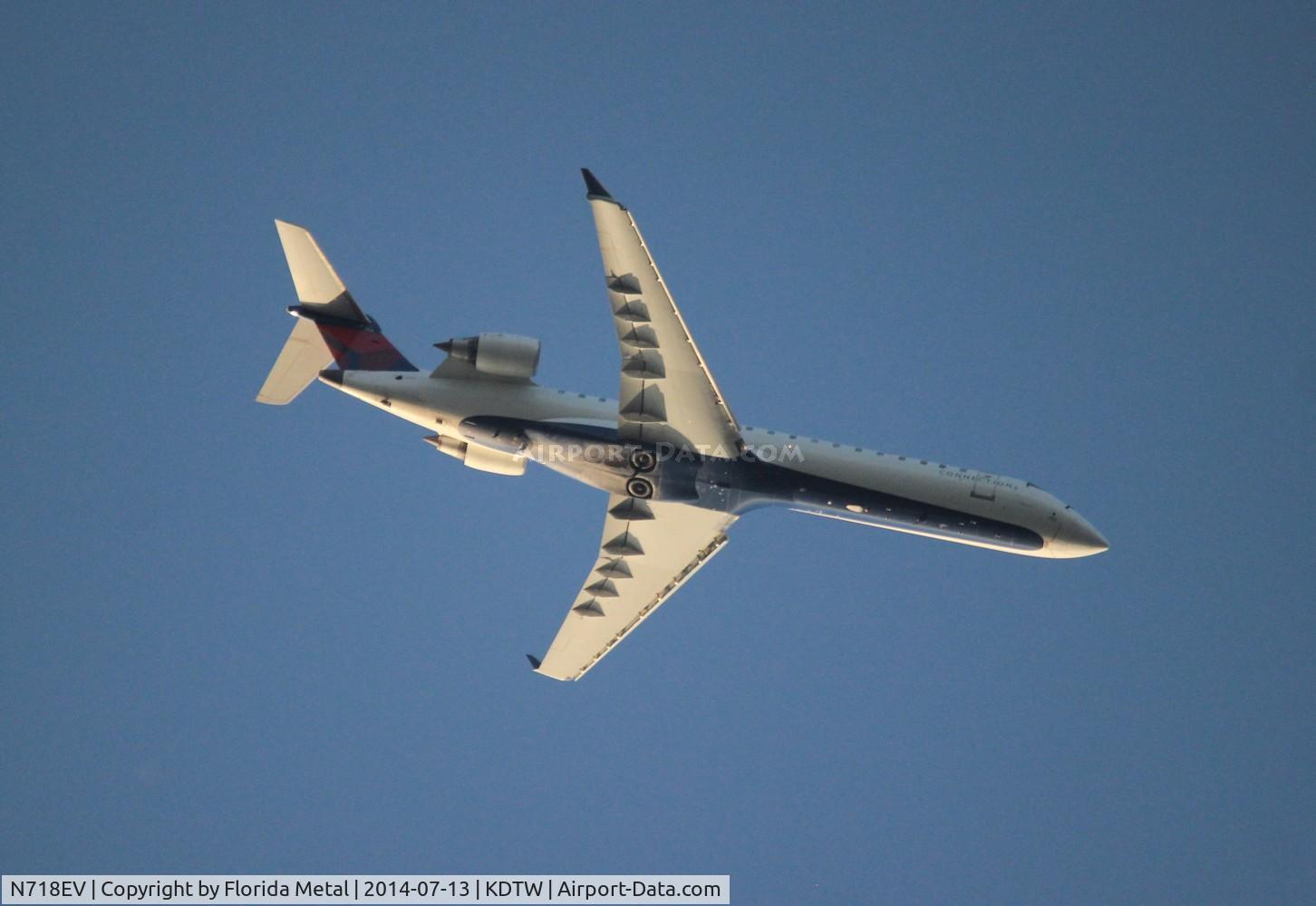 N718EV, 2003 Bombardier CRJ-701 (CL-600-2C10) Regional Jet C/N 10095, DTW spotting 2014