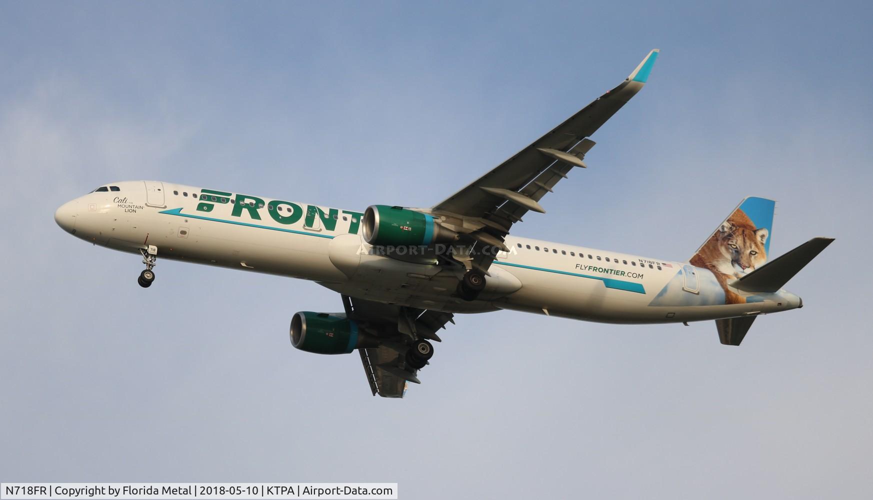 N718FR, 2017 Airbus A321-211 C/N 7575, TPA spotting 2018