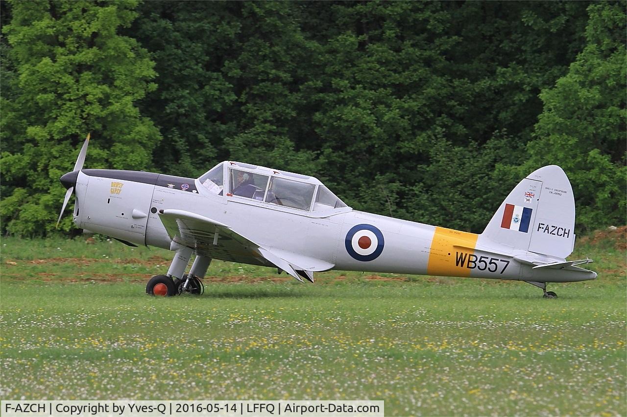 F-AZCH, De Havilland DHC-1 Chipmunk 22 C/N C1/0702, De Havilland DHC-1 Chipmunk 22, Landing rwy 28, La Ferté-Alais airfield (LFFQ) Air show 2016