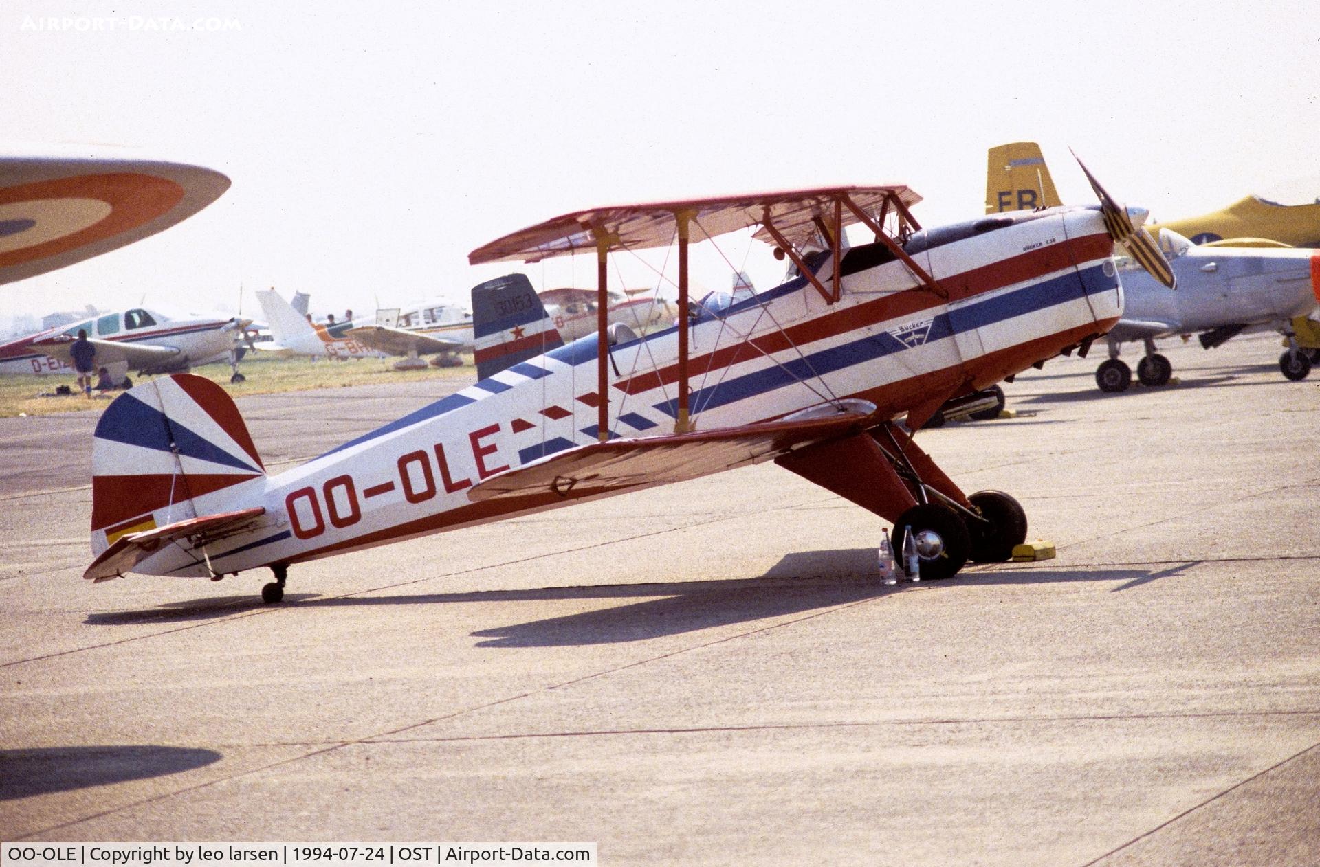 OO-OLE, 1954 CASA 1-131E Jungmann C/N 1078, Ostende Air Show 24.7.1994