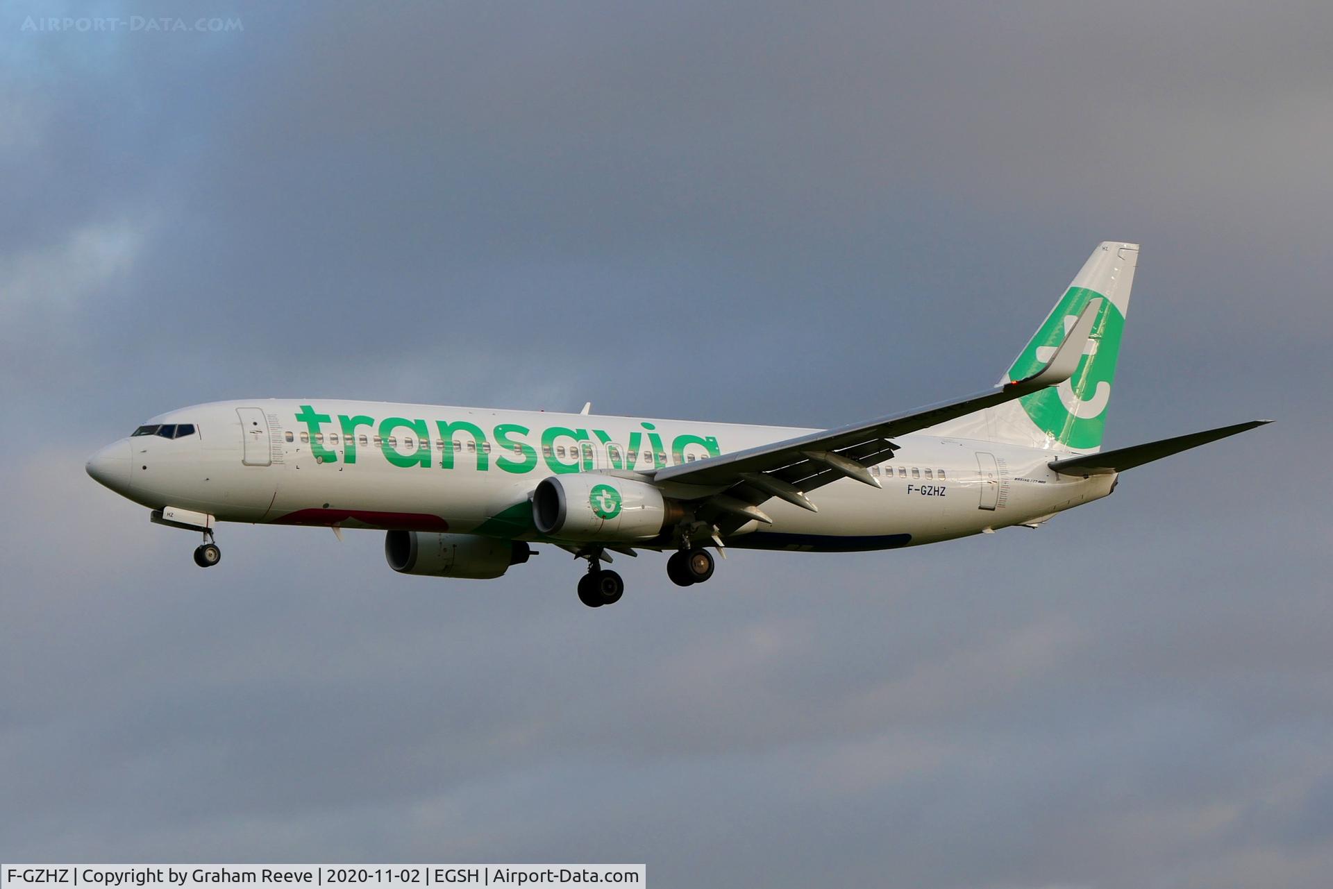 F-GZHZ, 2006 Boeing 737-85P C/N 33977, Landing at Norwich.