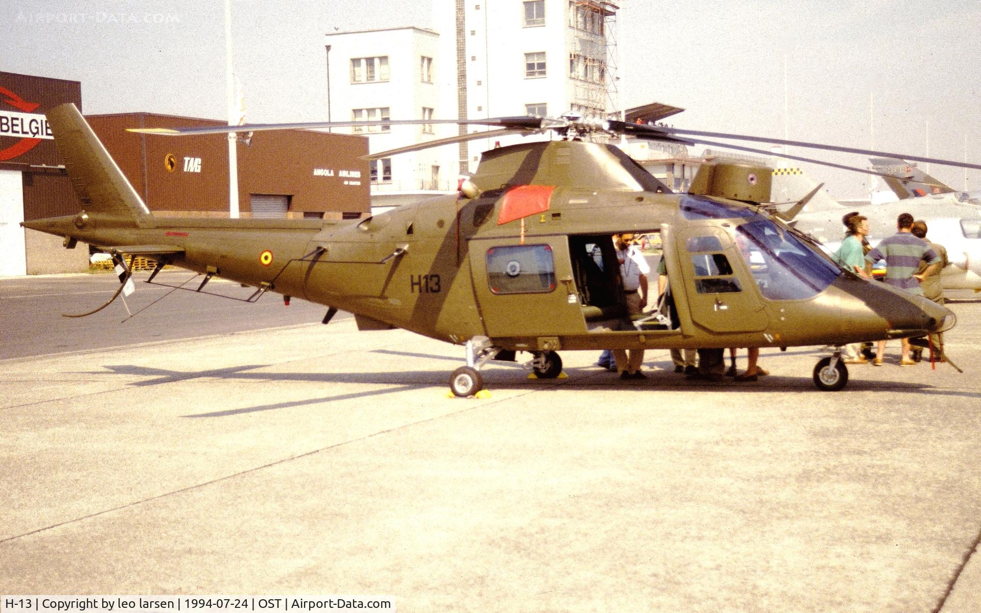 H-13, 1992 Agusta A-109BA C/N 0313, Ostende Air Show 24.7.1994