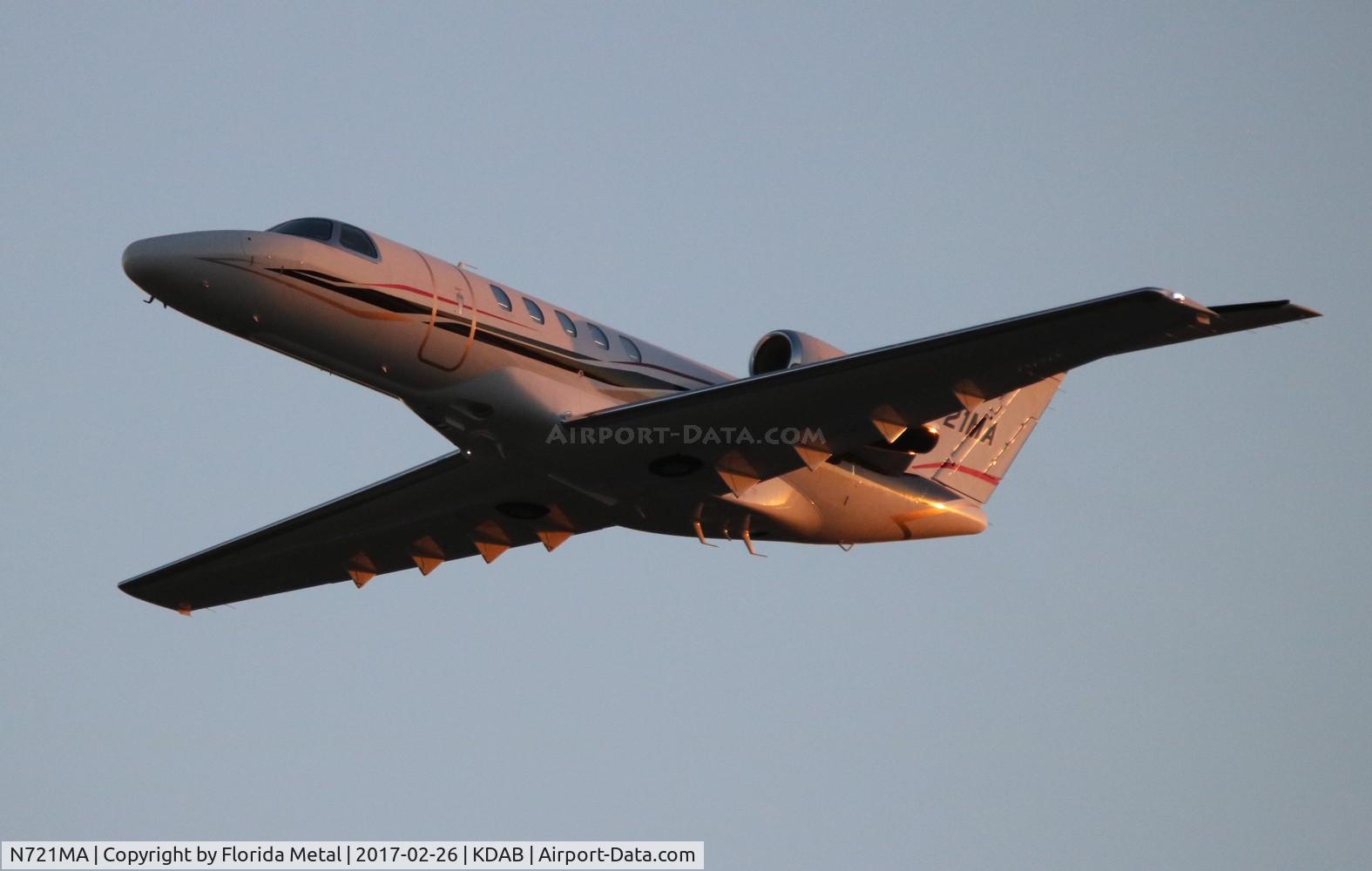 N721MA, 2012 Cessna 525C CitationJet Cj4 CitationJet CJ4 C/N 525C-0107, DAB spotting 2017
