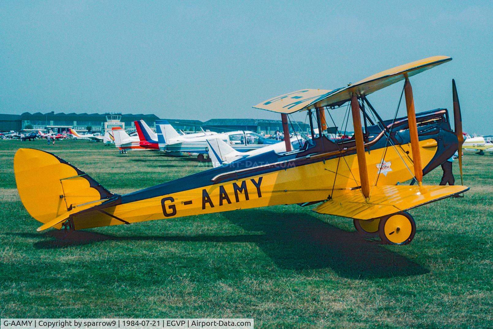 G-AAMY, 1929 Moth Aircraft DH-60M Gipsy Moth C/N 86, Air Britain-Meeting Middle Wallop. Scanned from a slide.