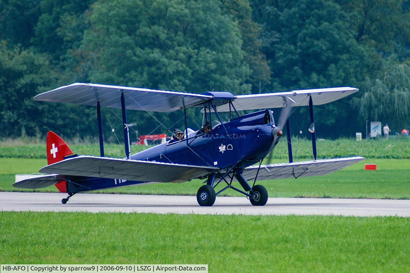 HB-AFO, 1931 De Havilland DH60G C/N 1878, At Grenchen, departing the airshow.