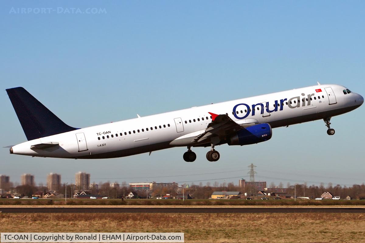 TC-OAN, 2001 Airbus A321-231 C/N 1421, at spl