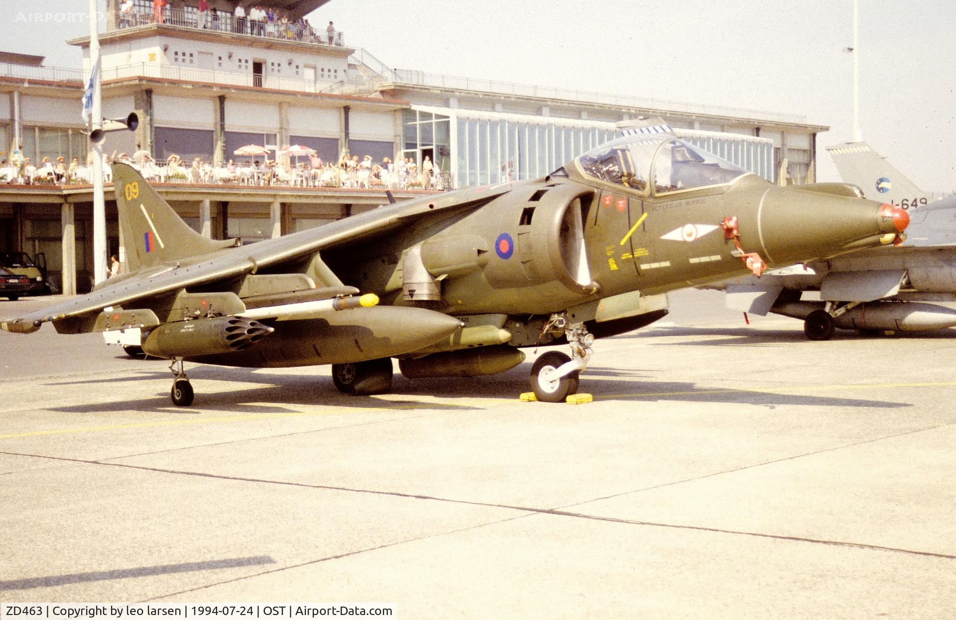 ZD463, British Aerospace Harrier GR.7 C/N P53, Ostendee Air Show 24.7.1994