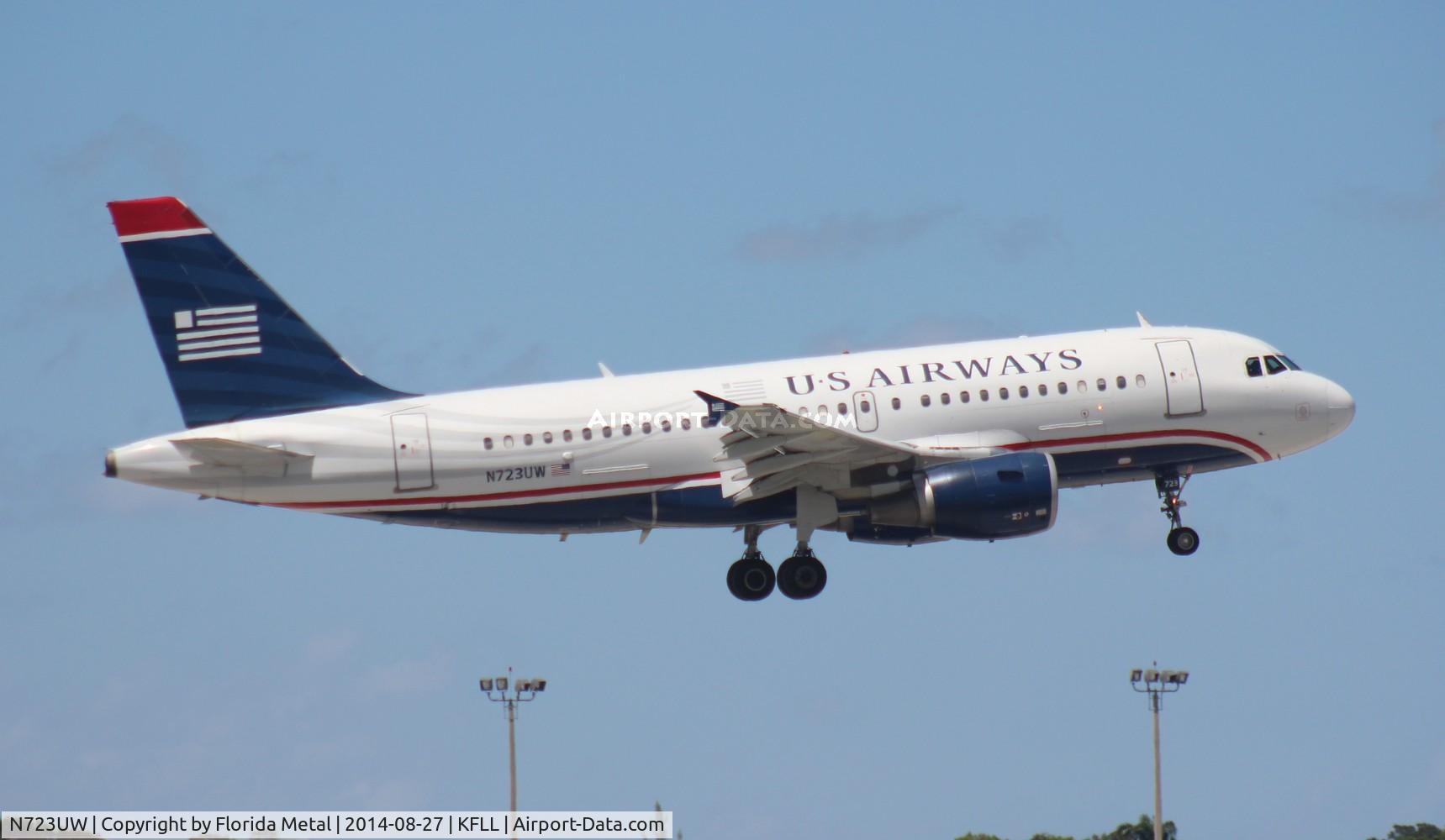 N723UW, 1999 Airbus A319-112 C/N 1109, FLL spotting 2014