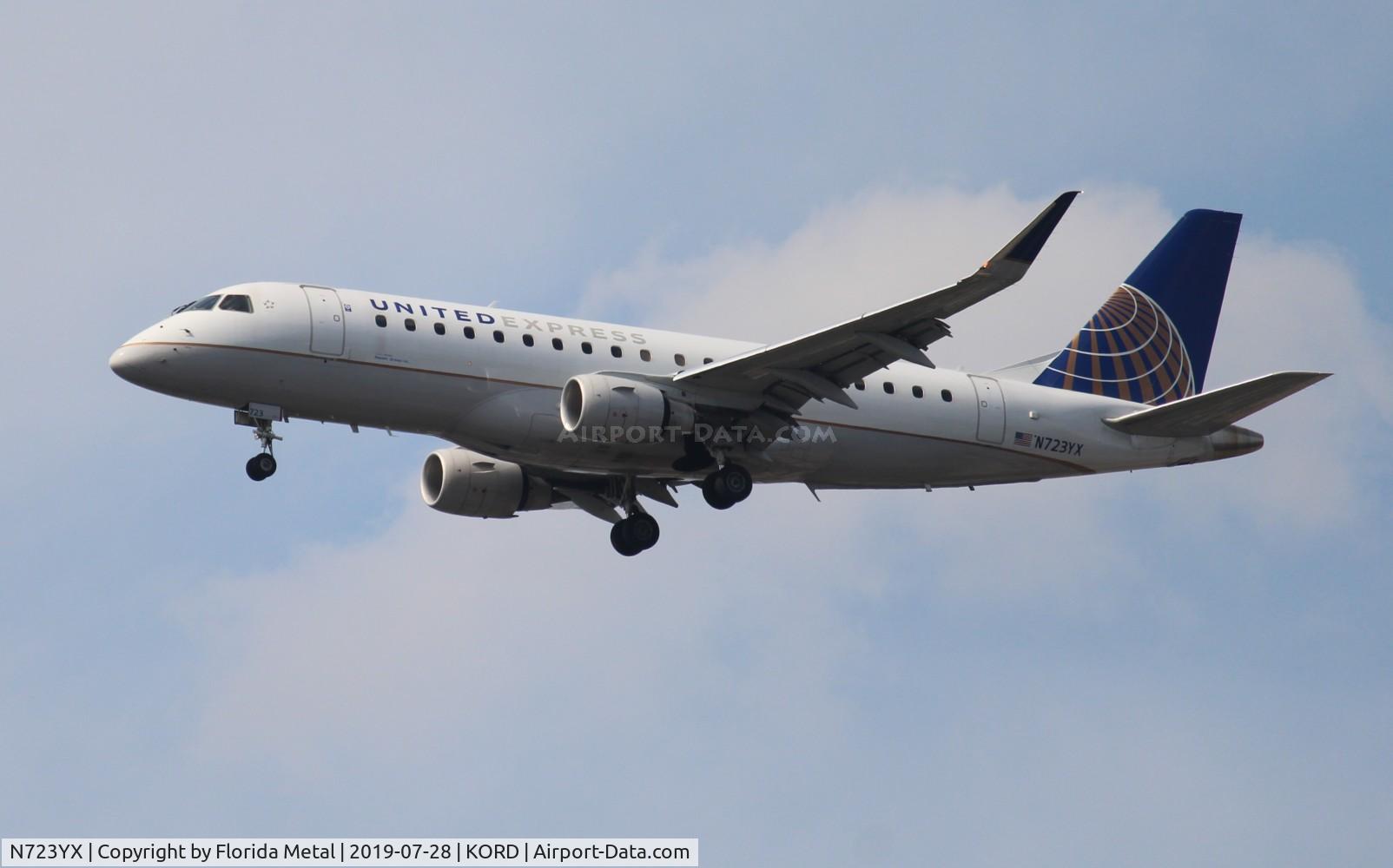 N723YX, 2015 Embraer 175LR (ERJ-170-200LR) C/N 17000498, ORD spotting 2019