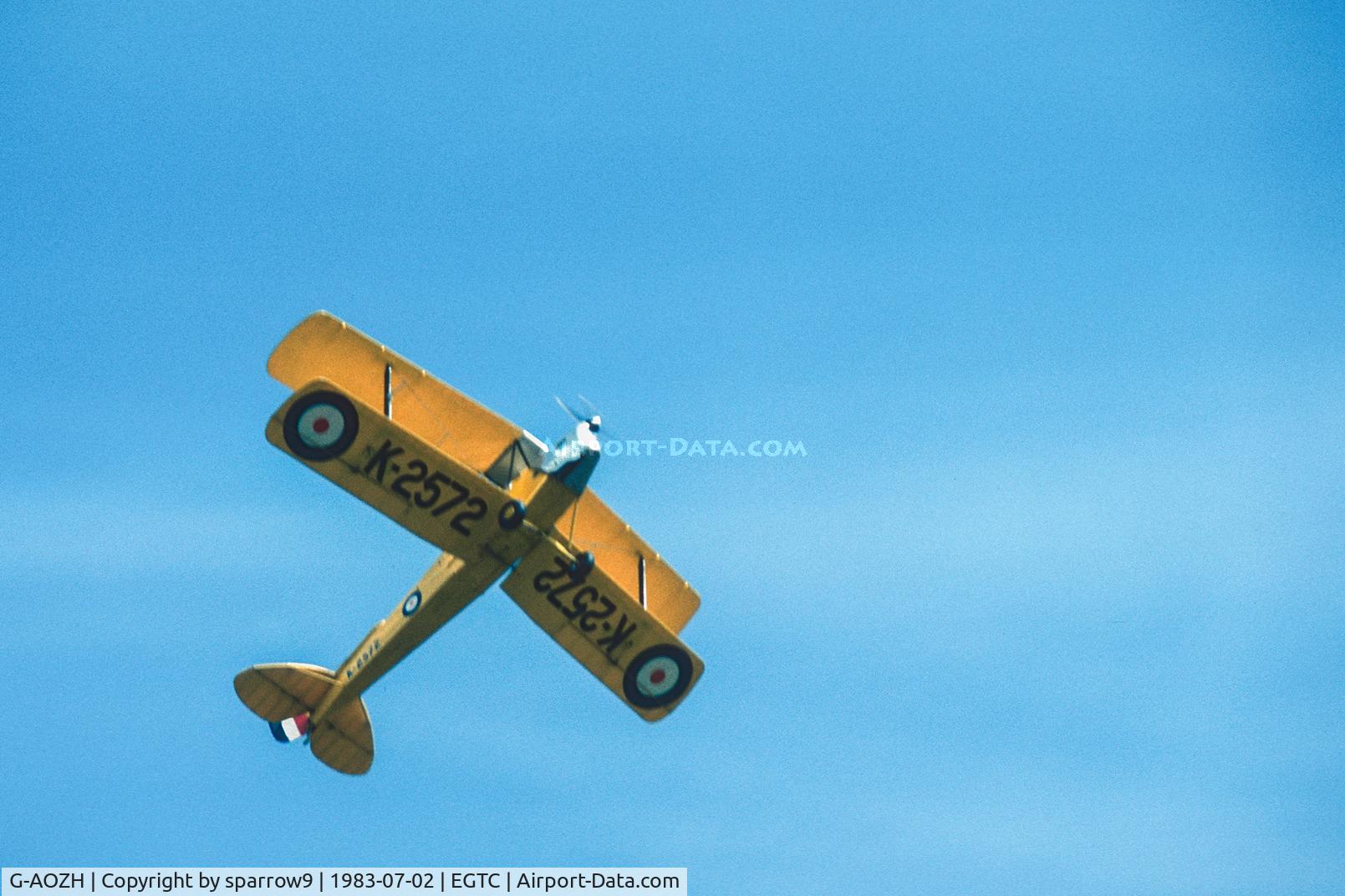 G-AOZH, 1944 De Havilland DH-82A Tiger Moth II C/N 86449, PFA-Rally Cranfield. Scanned from a slide.