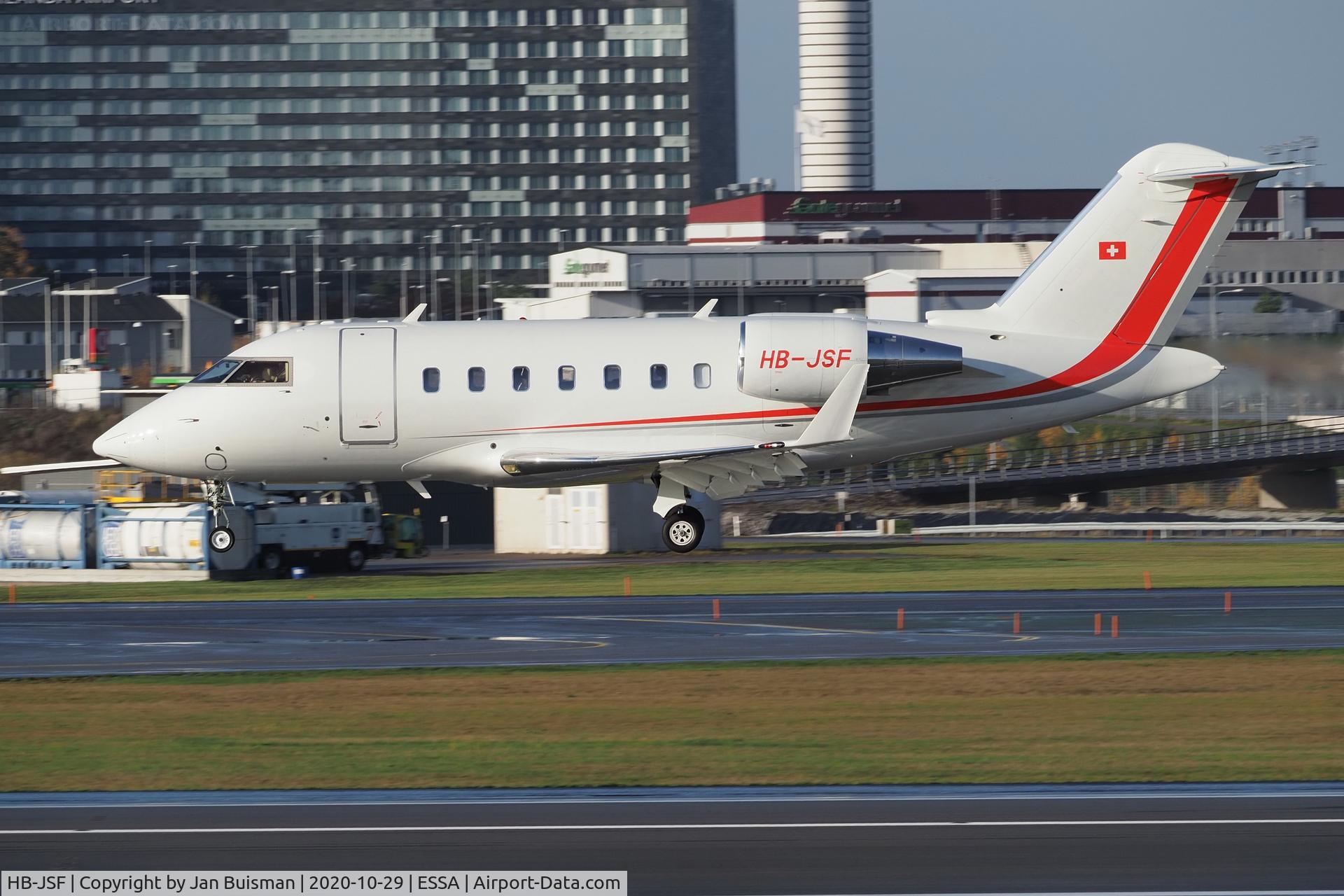 HB-JSF, 2016 Bombardier Challenger 650 (CL-600-2B16) C/N 6073, Corporate