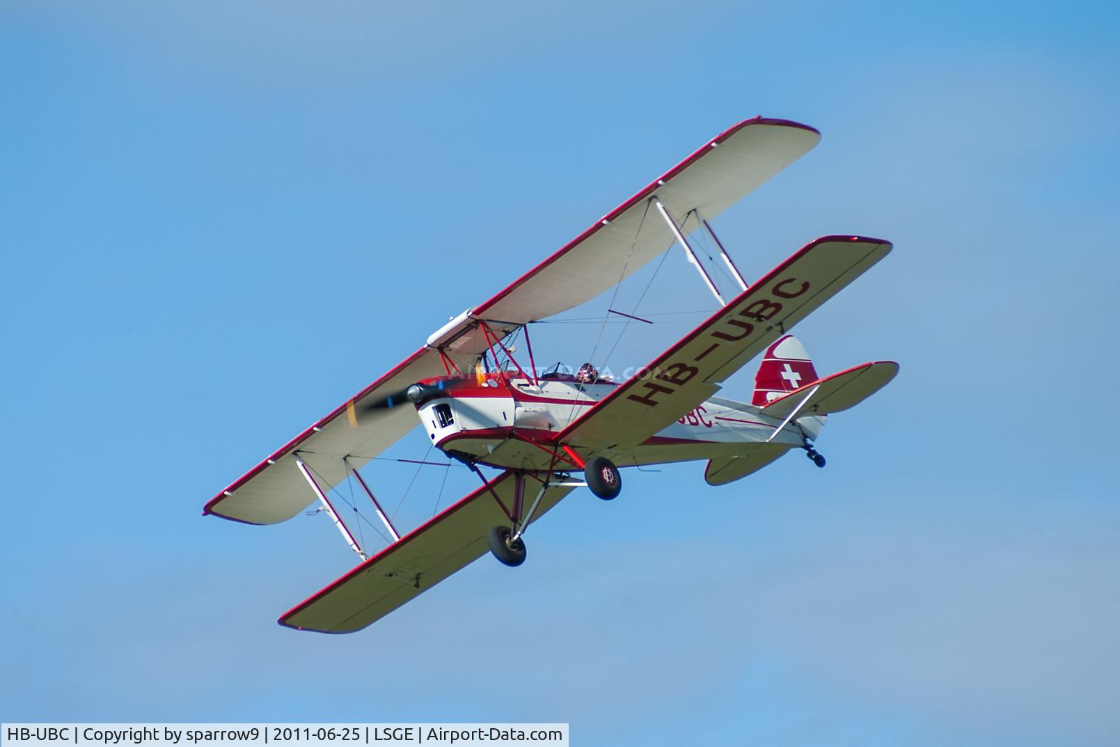 HB-UBC, 1938 De Havilland DH-82A Tiger Moth II C/N 3956, RIO Ecuvillens
