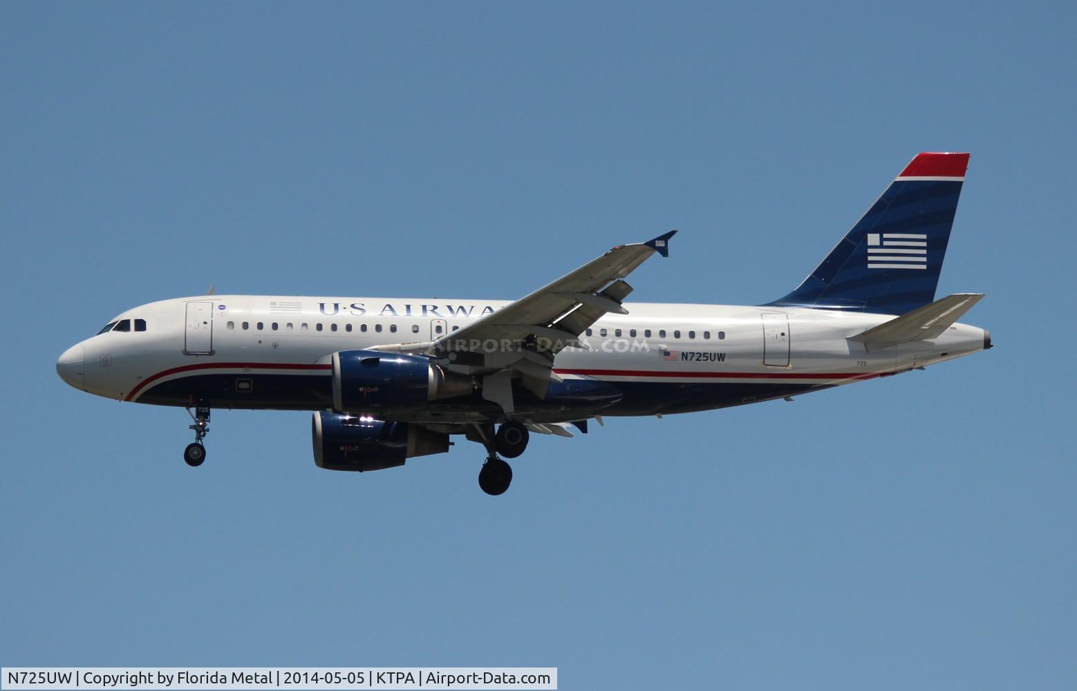 N725UW, 1999 Airbus A319-112 C/N 1135, TPA spotting 2014
