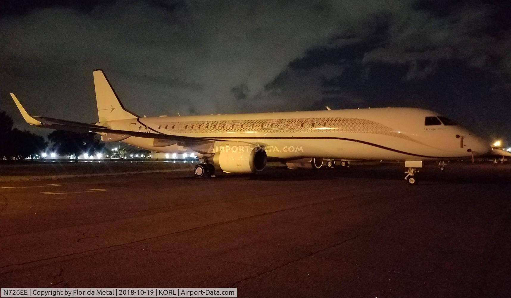 N726EE, 2018 Embraer ERJ-190-100ECJ Lineage 1000 C/N 19000695, NBAA ORL 2018