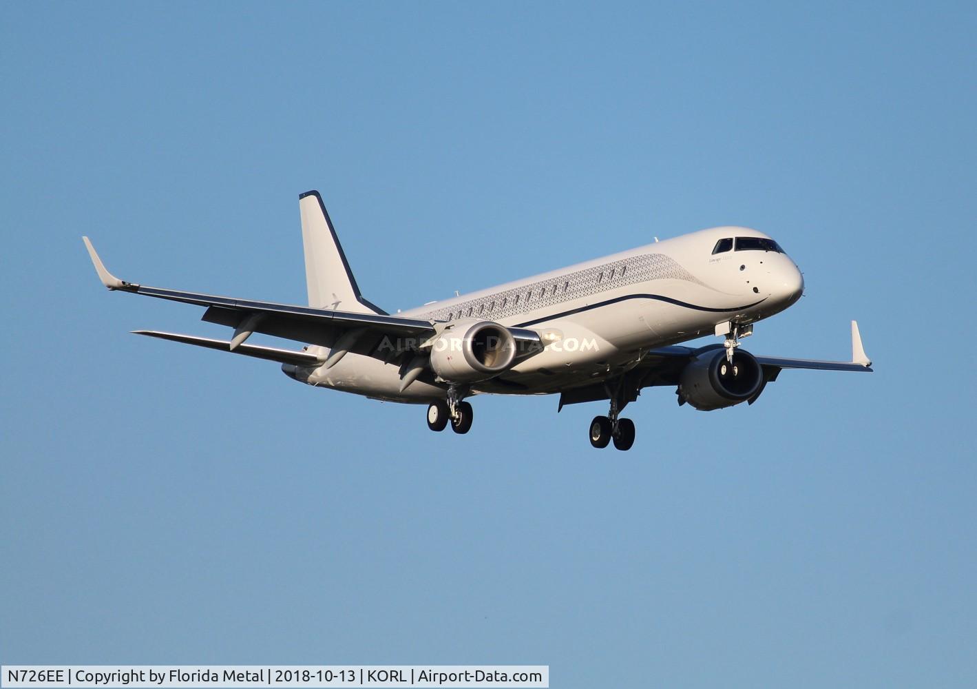 N726EE, 2018 Embraer ERJ-190-100ECJ Lineage 1000 C/N 19000695, NBAA ORL 2018