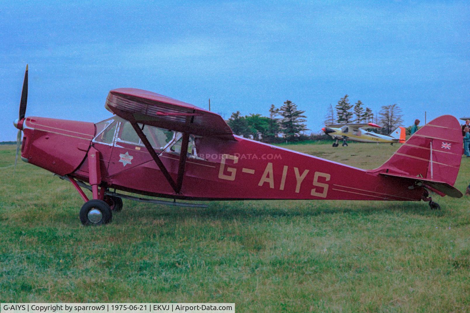 G-AIYS, 1934 De Havilland DH.85 Leopard Moth C/N 7089, KZ-Rally Stauning. Scanned from a slide.