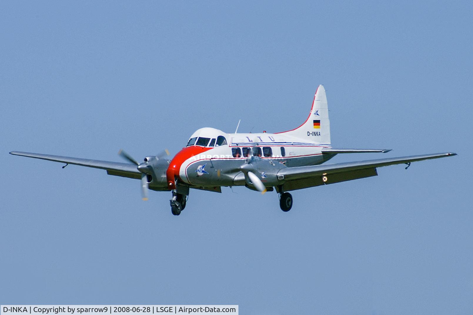 D-INKA, 1949 De Havilland DH-104 Devon C.2 C/N 04266, RIO Ecuvillens