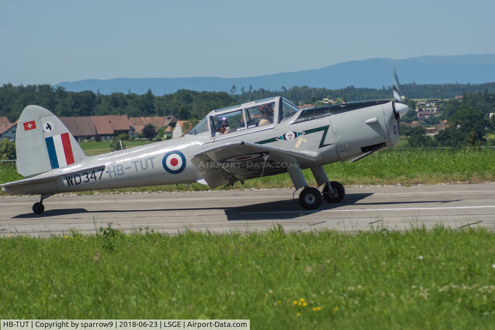 HB-TUT, 1951 De Havilland DHC-1 Chipmunk T.10 C/N C1/0284, RIO Ecuvillens