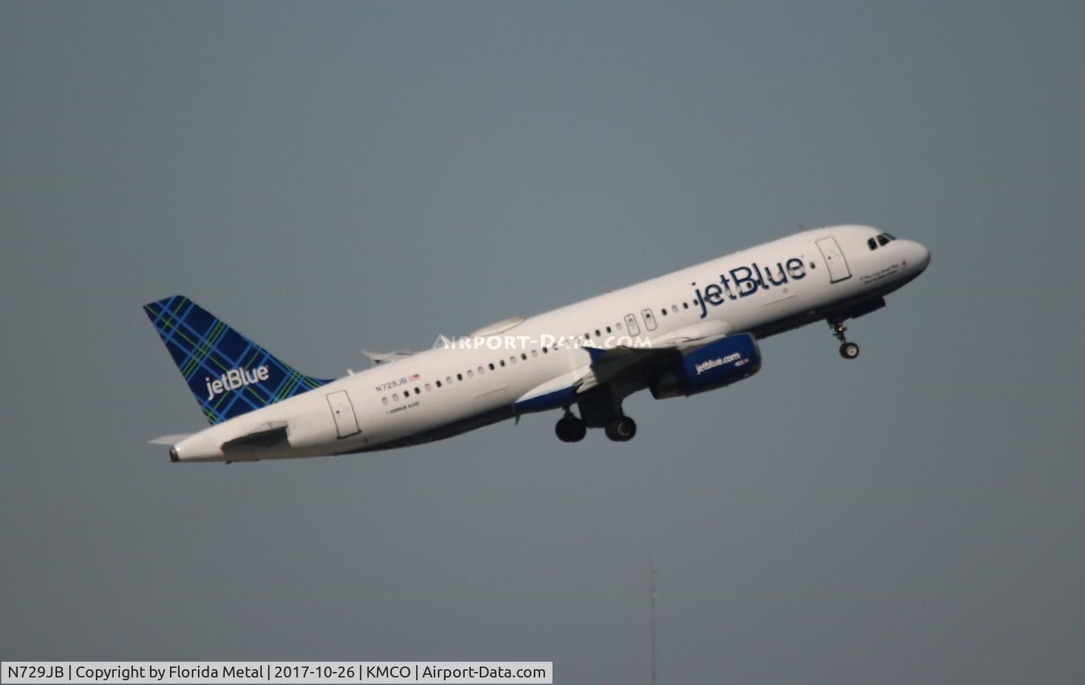 N729JB, 2008 Airbus A320-232 C/N 3572, MCO spotting 2017