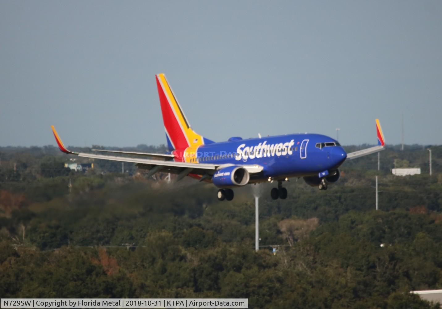 N729SW, 1999 Boeing 737-7H4 C/N 27861, TPA spotting 2018