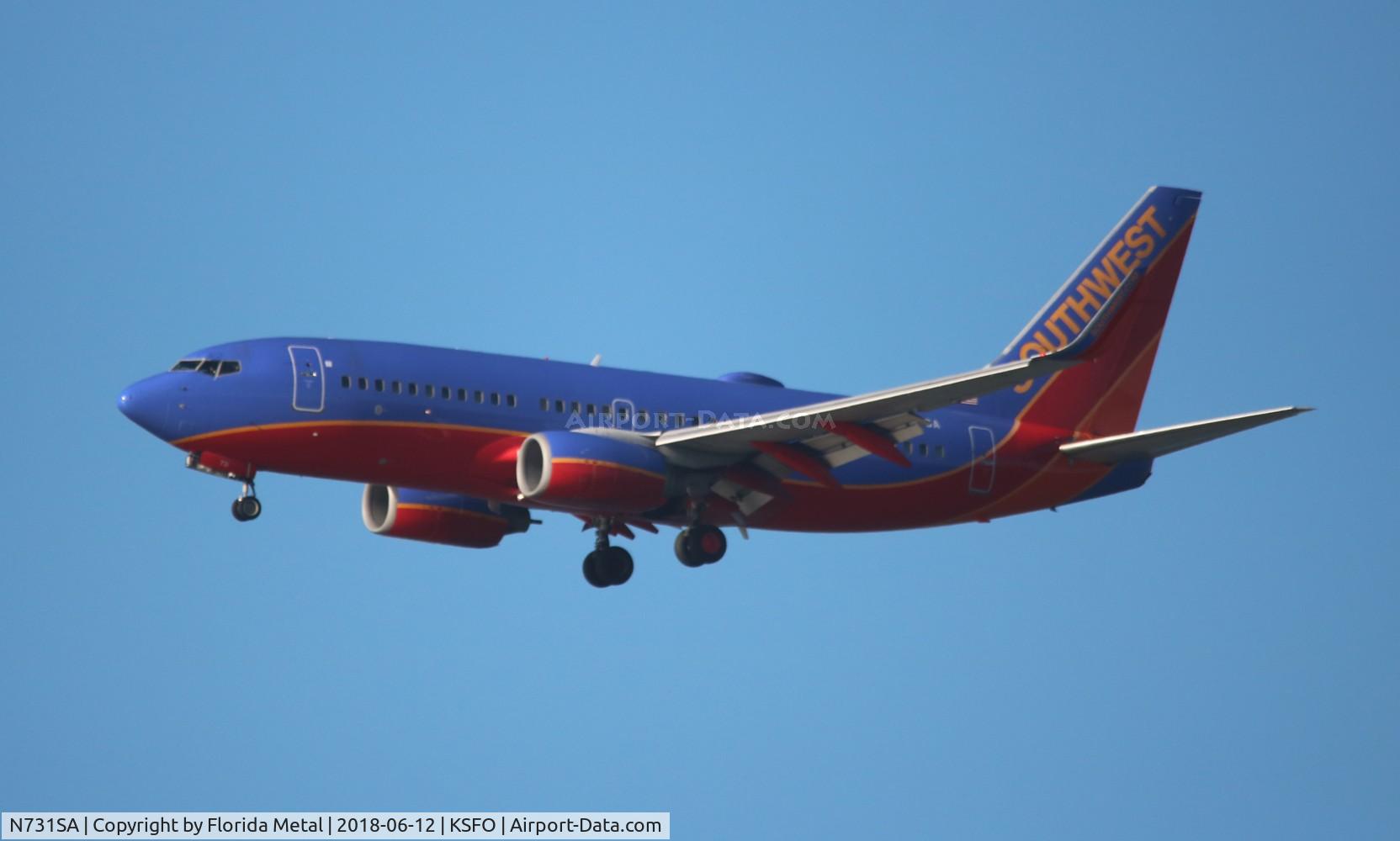 N731SA, 1999 Boeing 737-7H4 C/N 27863, SFO spotting 2018