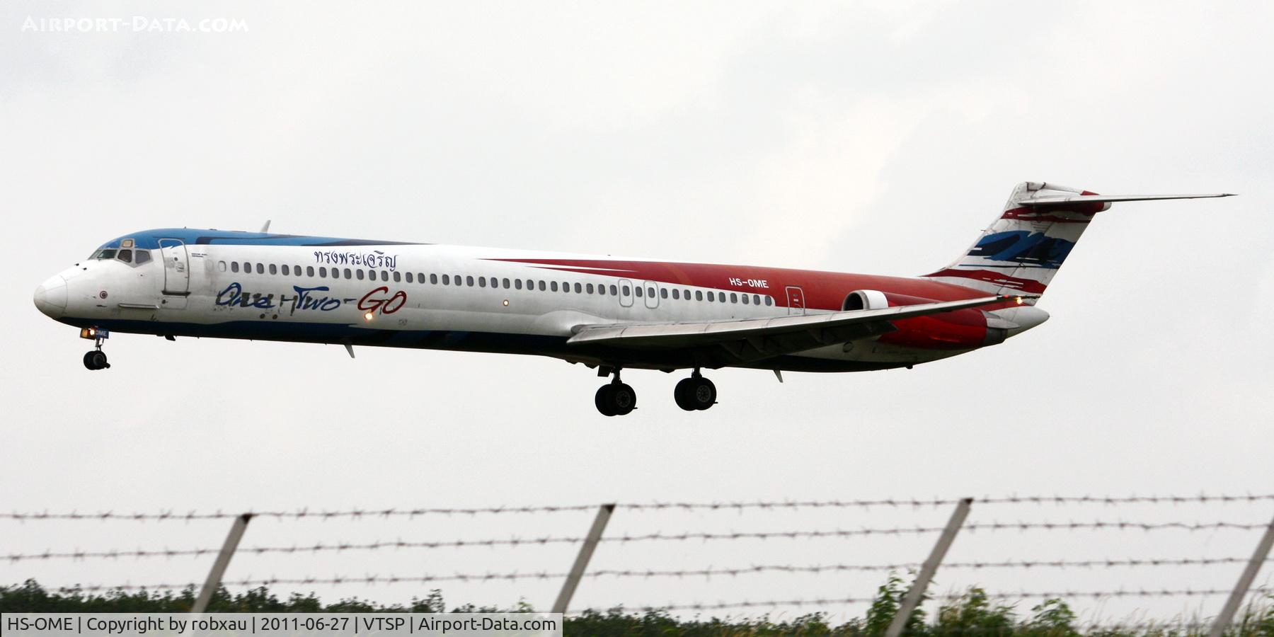 HS-OME, 1983 McDonnell Douglas MD-82 (DC-9-82) C/N 49182, Already 28 years old at the time of this photograph, this ex Trans World and ex American Airlines aircraft was broken up at Don Mueang during 2012.