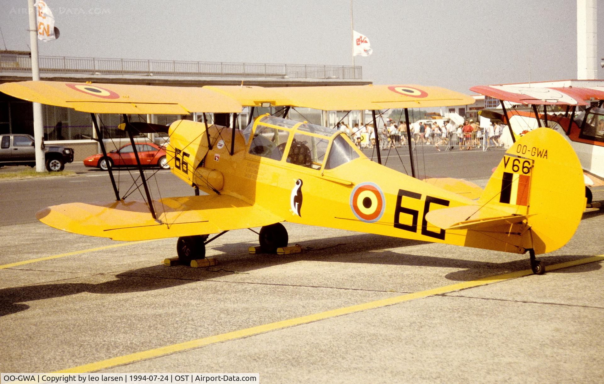 OO-GWA, 1947 Stampe-Vertongen SV-4C C/N 478, Ostende Air Show 24.7.1994