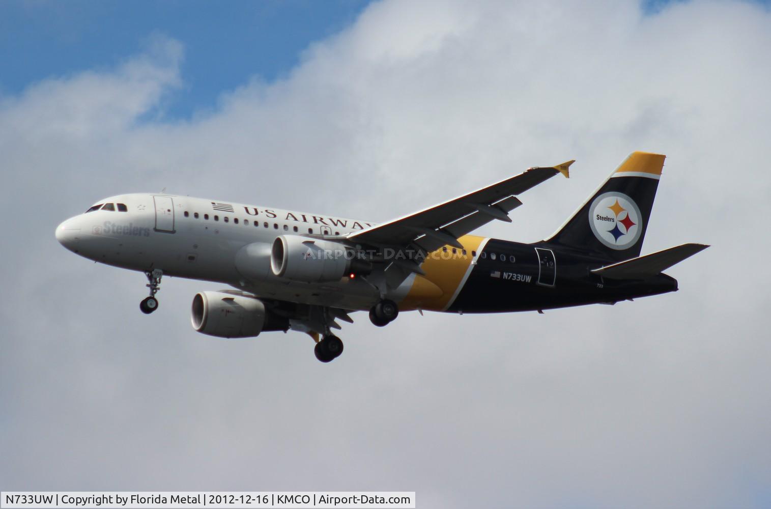 N733UW, 2000 Airbus A319-112 C/N 1205, MCO spotting 2012