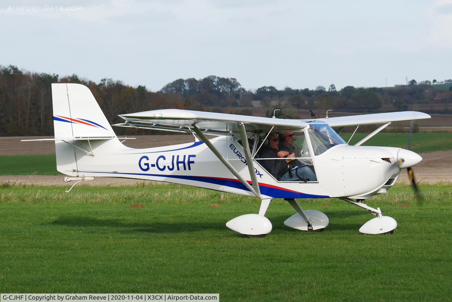 G-CJHF, 2016 Aeropro Eurofox 912(iS) C/N LAA 376-15399, Departing from Northrepps.