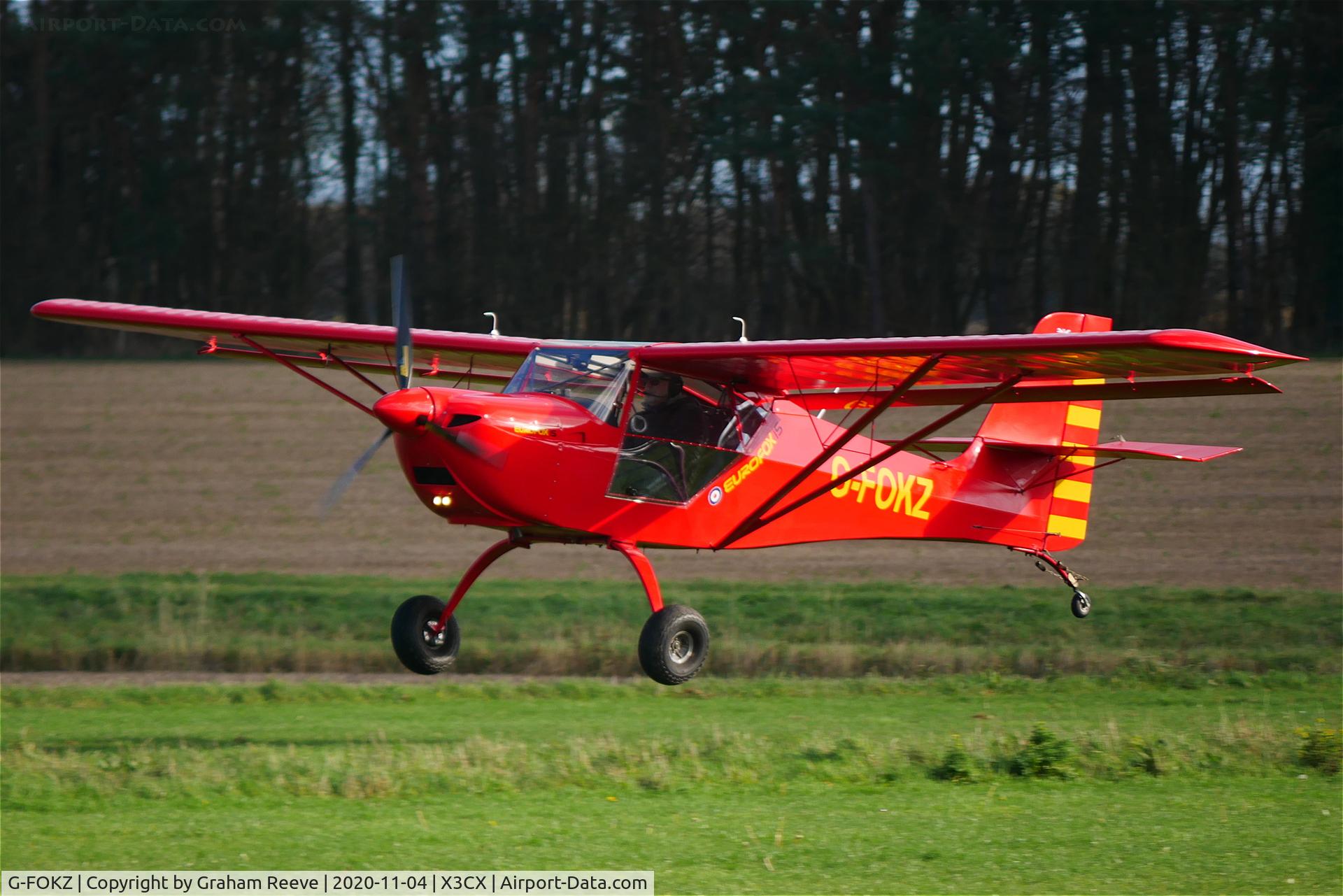 G-FOKZ, 2015 Eurofox 912(IS) C/N LAA 376-15282, Landing at Northrepps.