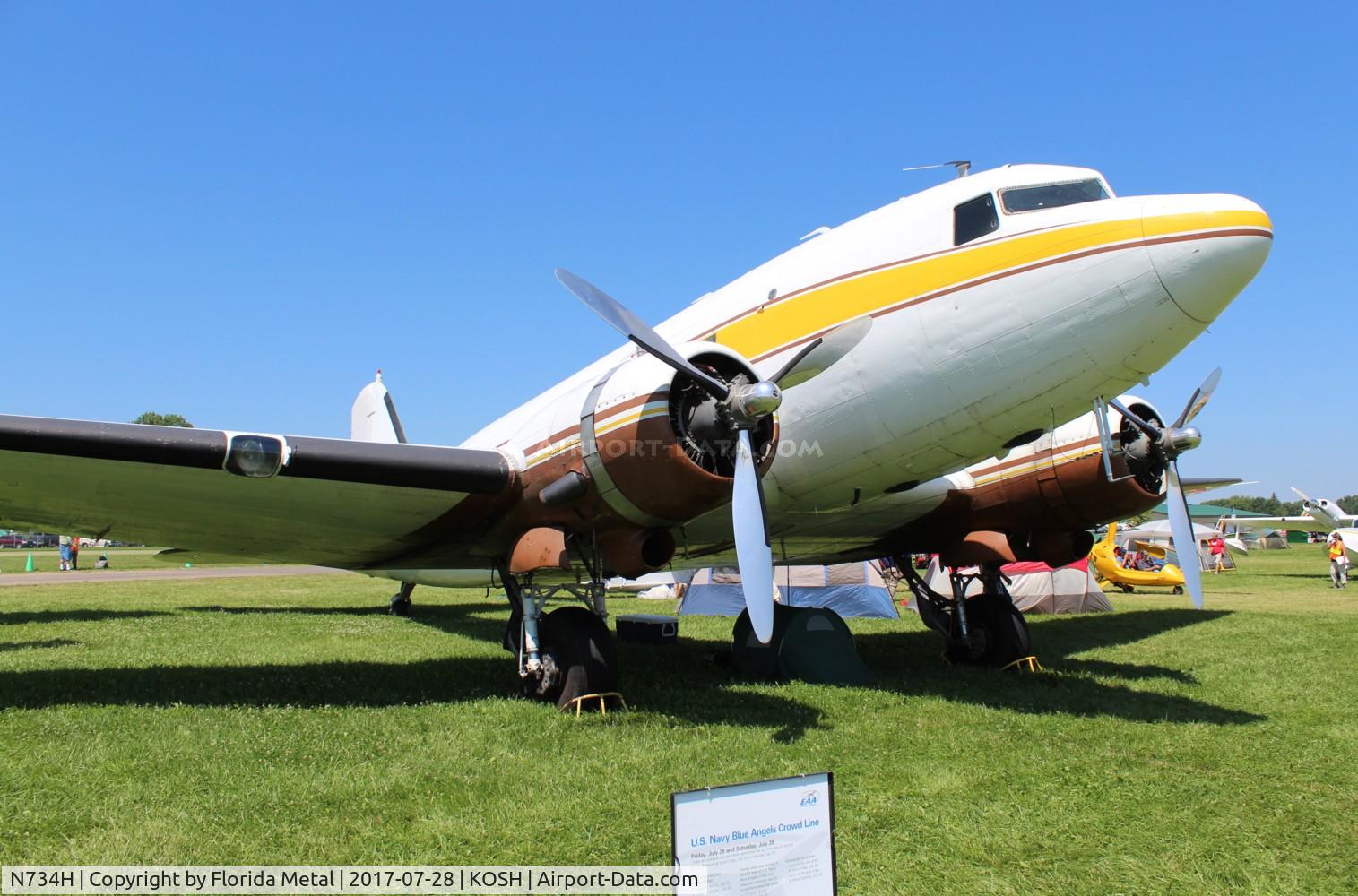 N734H, 1942 Douglas DC-3 (C-47-DL) C/N 4727, EAA OSH 2017