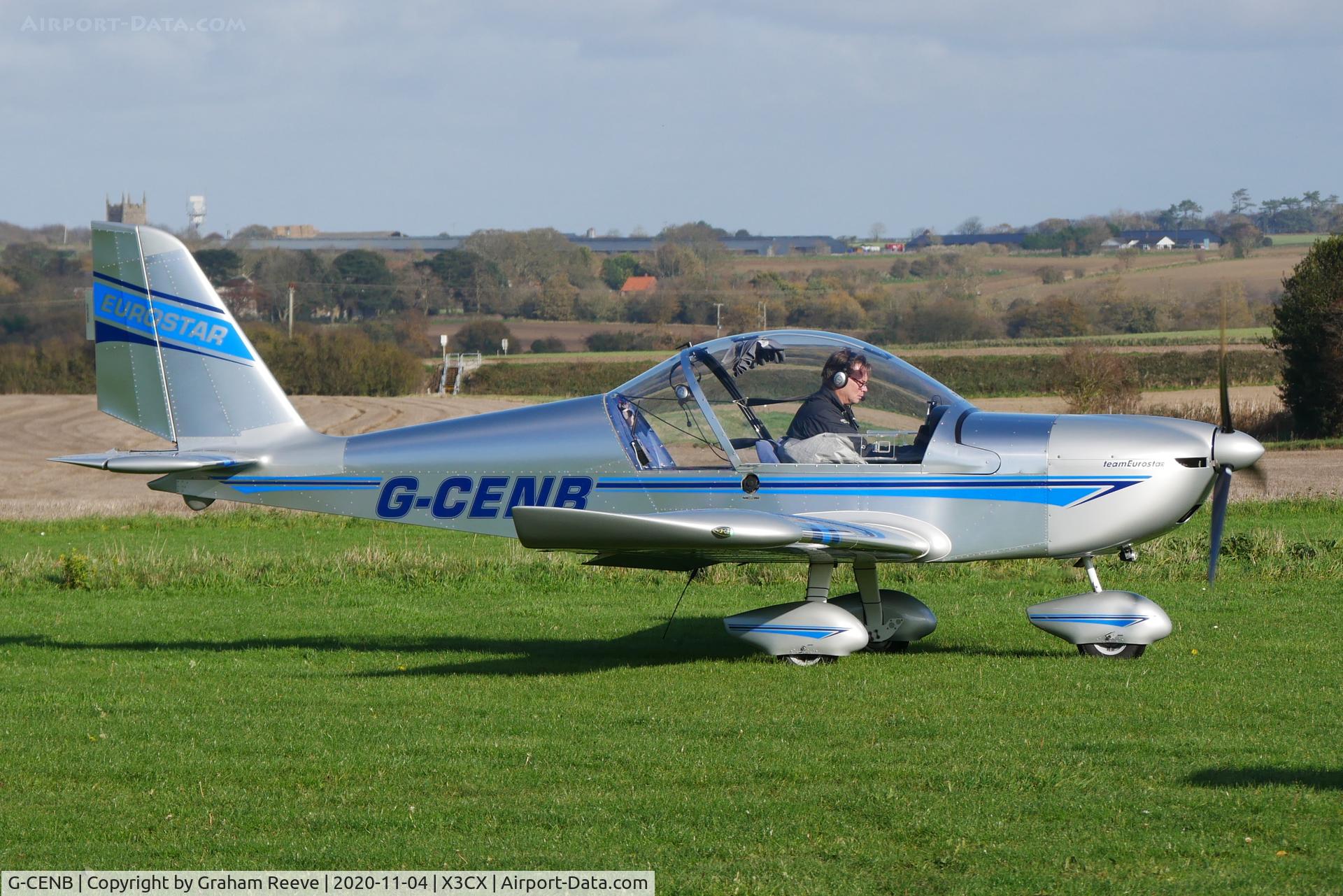 G-CENB, 2007 Cosmik EV-97 TeamEurostar UK C/N 2913, Departing from Northrepps.
