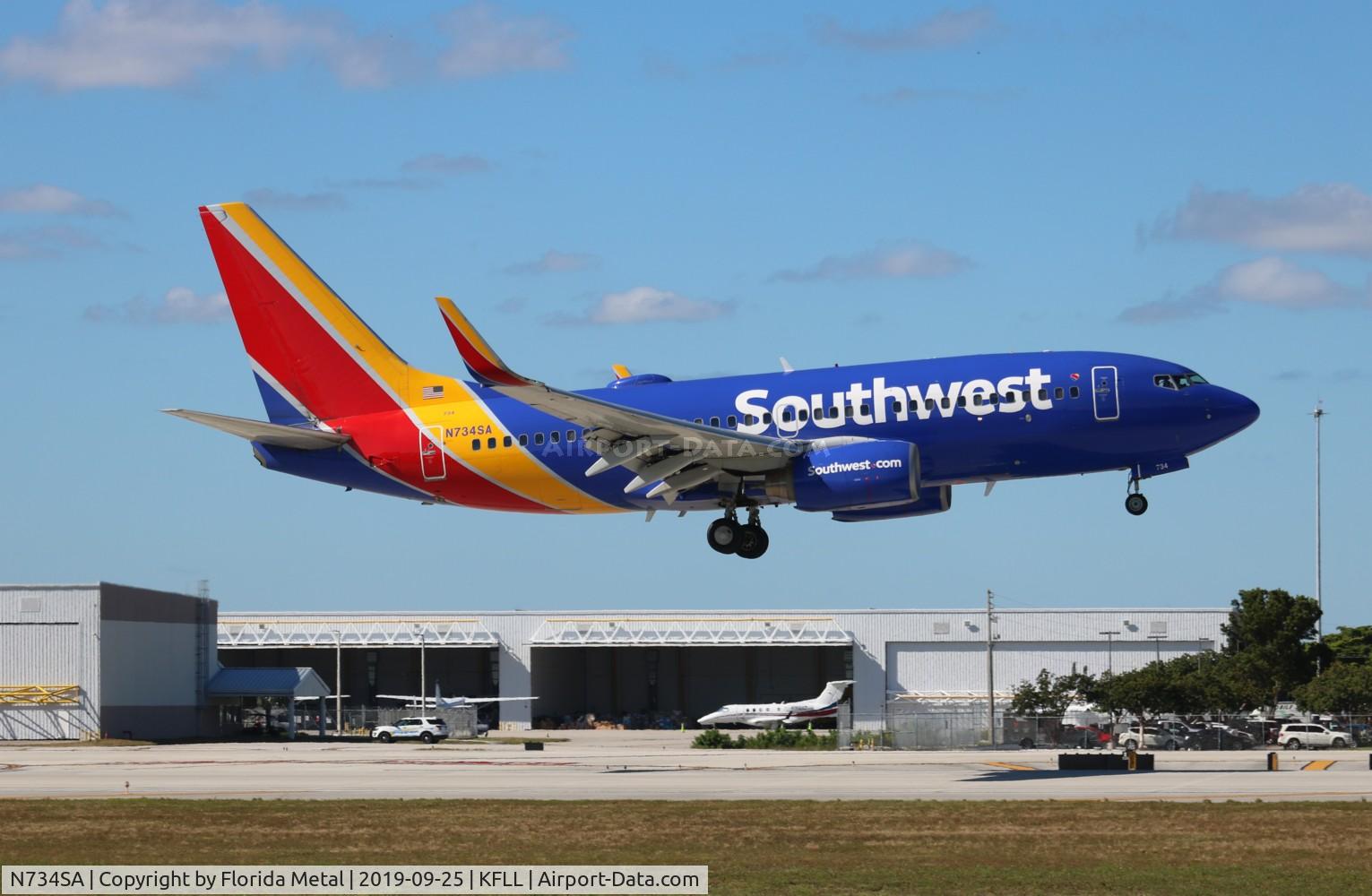 N734SA, 1999 Boeing 737-7H4 C/N 27866, FLL spotting 2019